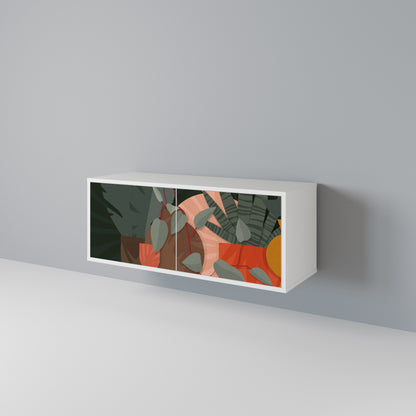 TROPICAL COMPOSITION Compact 2-Door TV Cabinet