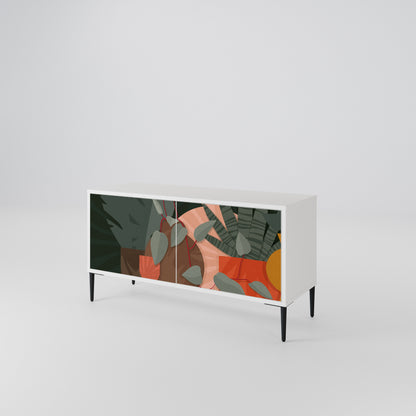 TROPICAL COMPOSITION Compact 2-Door TV Cabinet