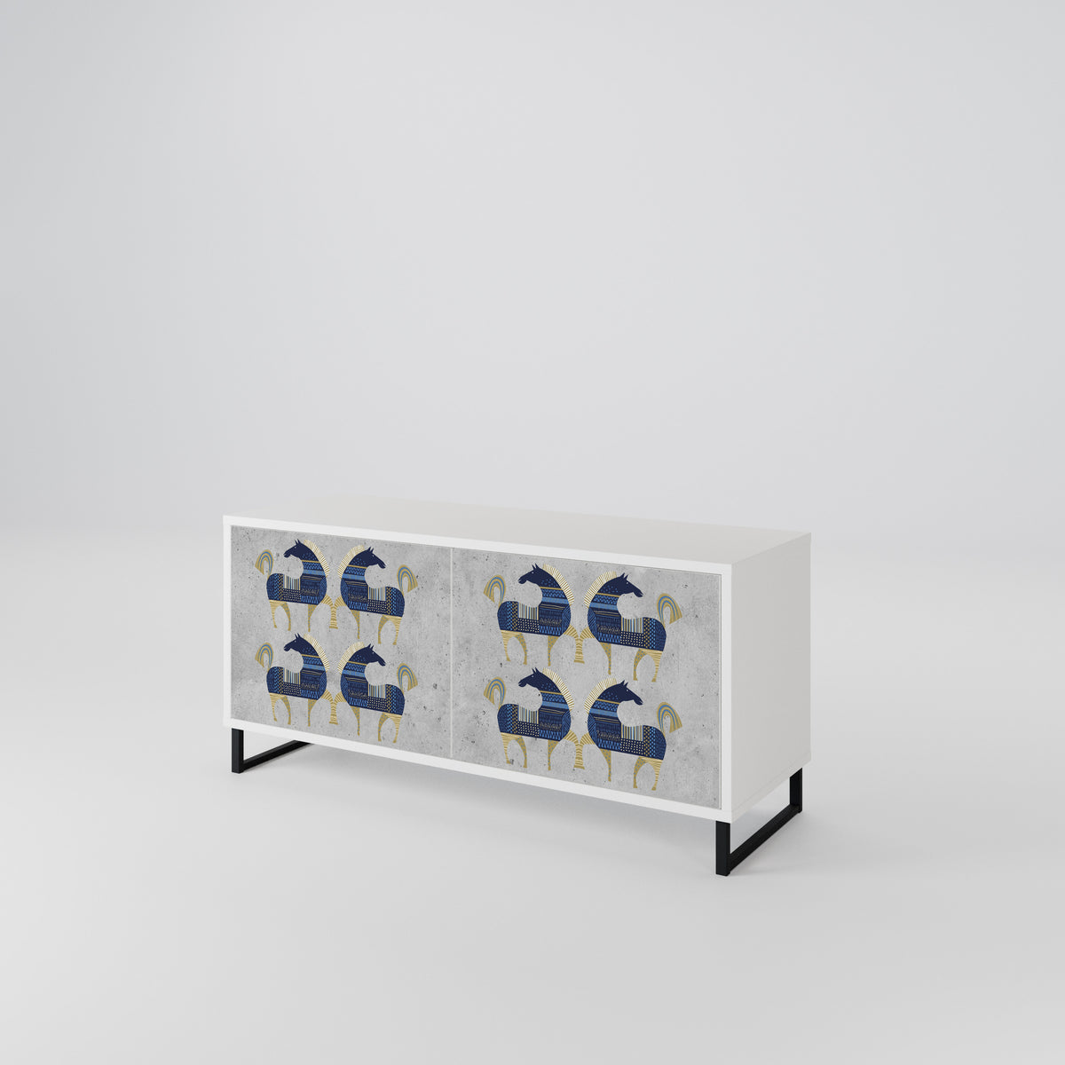 MAJESTIC STEED Compact 2-Door TV Cabinet