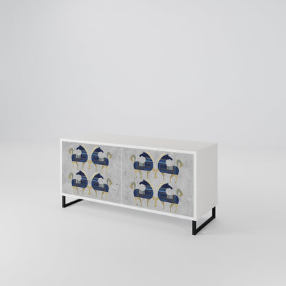 MAJESTIC STEED Compact 2-Door TV Cabinet