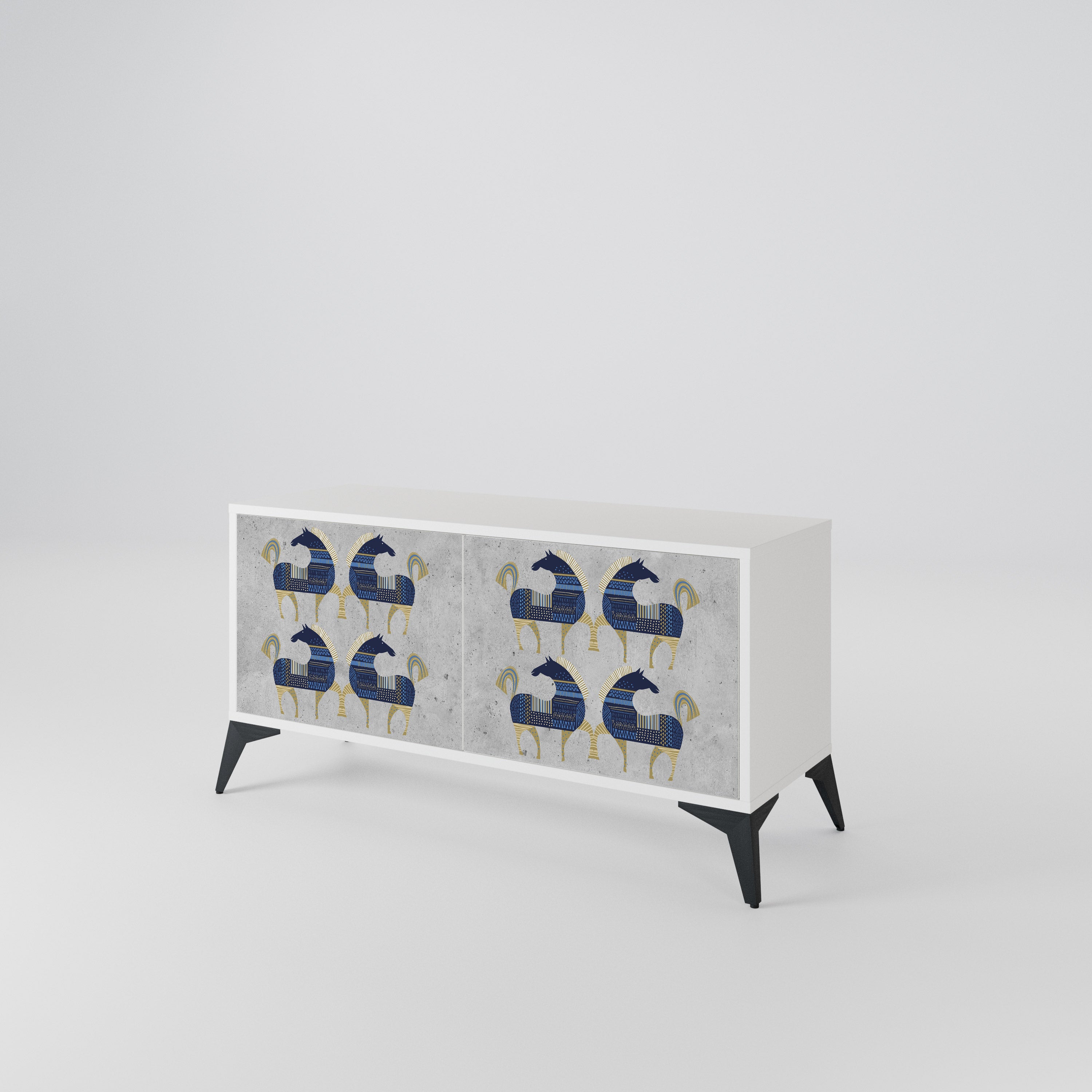 MAJESTIC STEED Compact 2-Door TV Cabinet