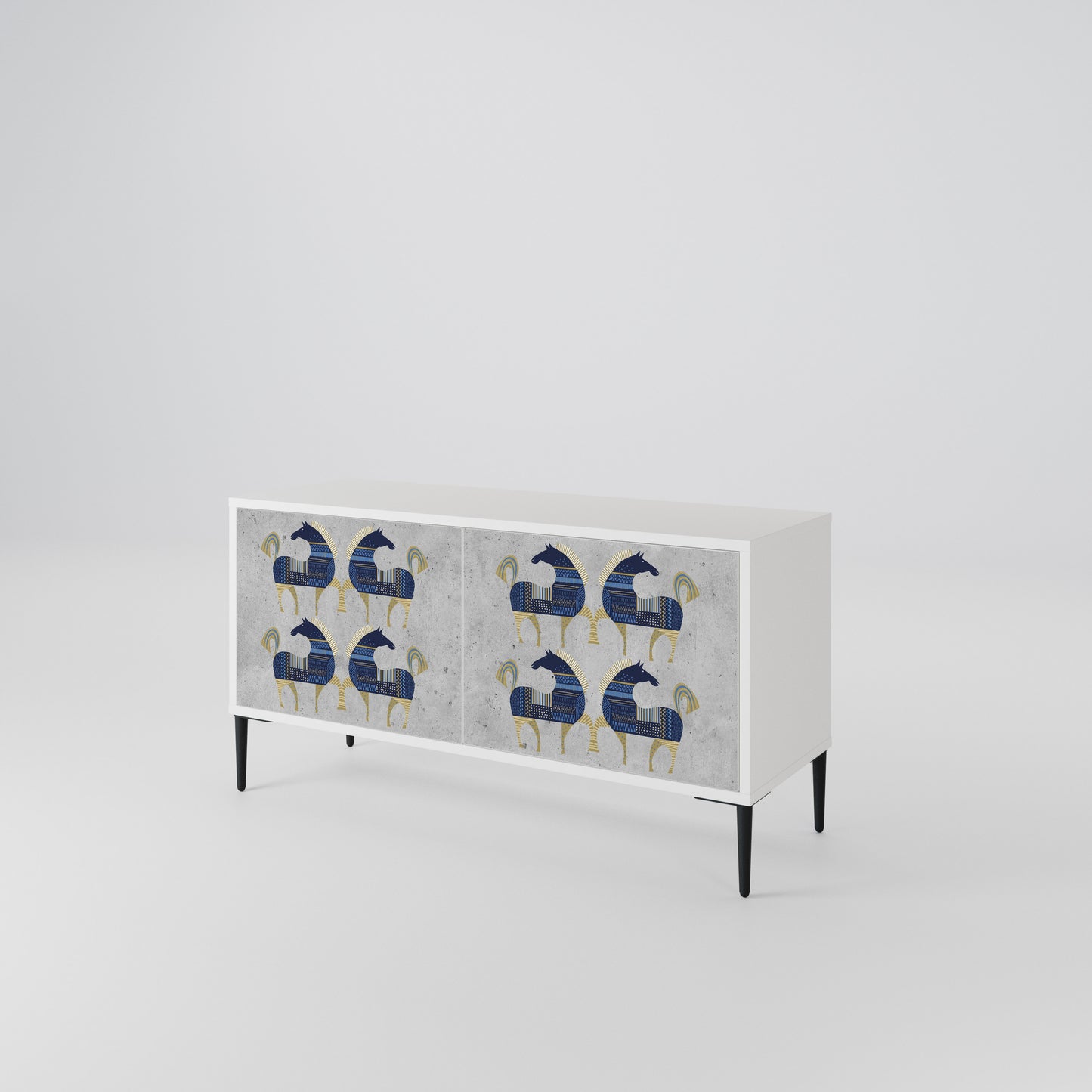 MAJESTIC STEED Compact 2-Door TV Cabinet