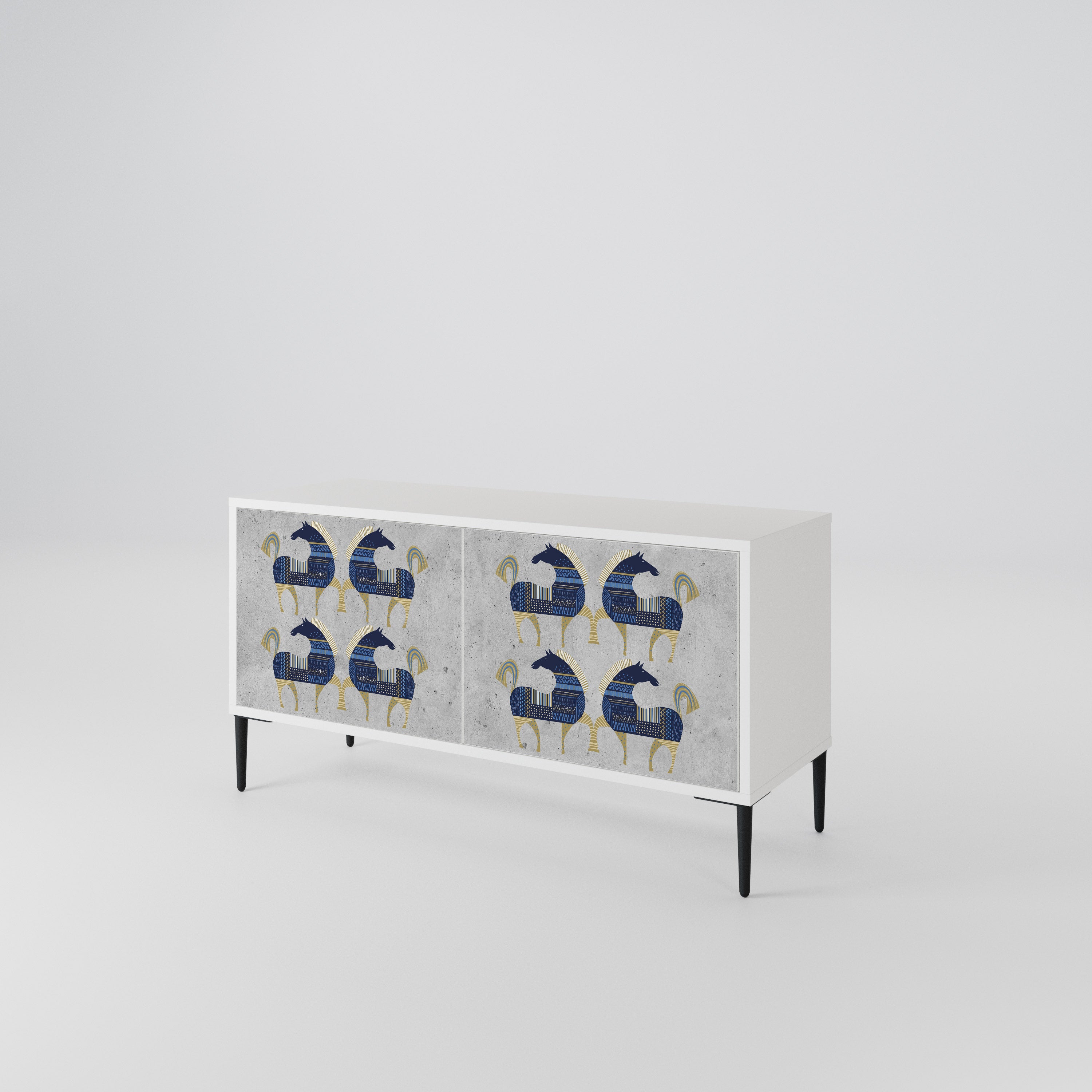 MAJESTIC STEED Compact 2-Door TV Cabinet