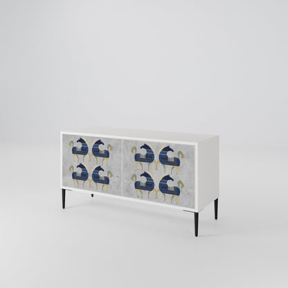 MAJESTIC STEED Compact 2-Door TV Cabinet