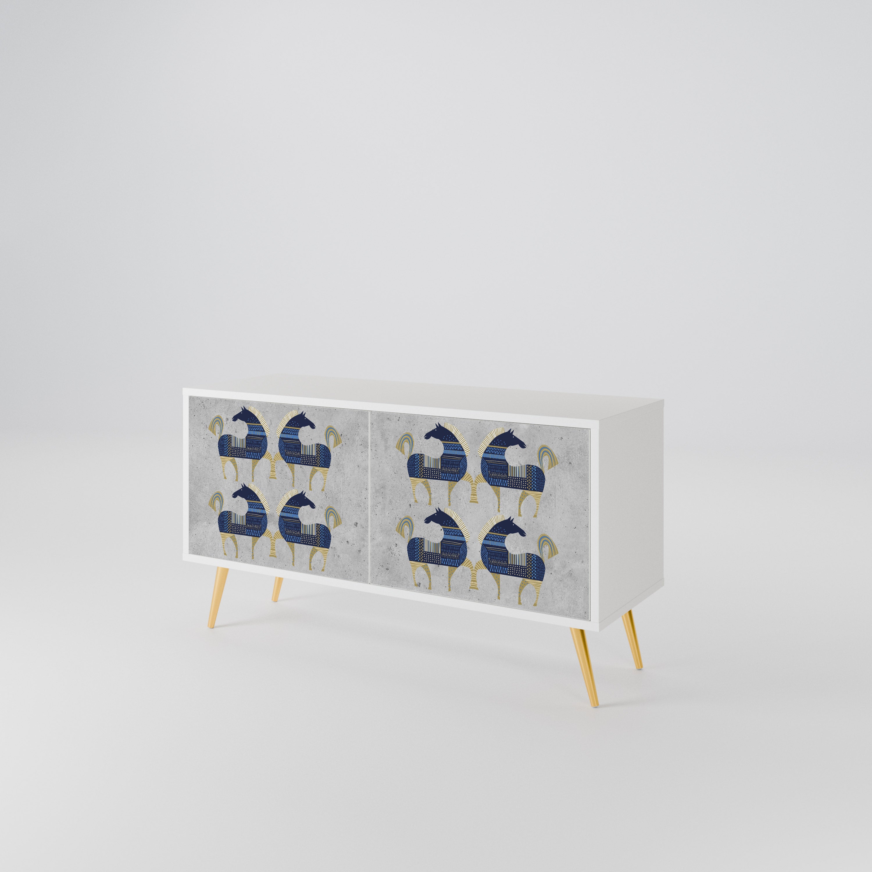 MAJESTIC STEED Compact 2-Door TV Cabinet