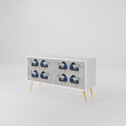 MAJESTIC STEED Compact 2-Door TV Cabinet