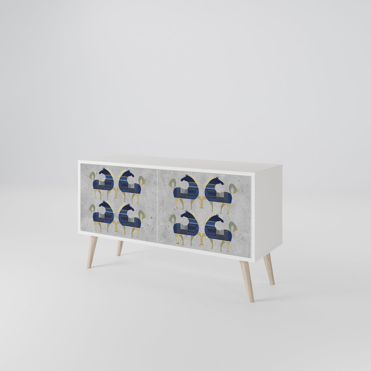 MAJESTIC STEED Compact 2-Door TV Cabinet