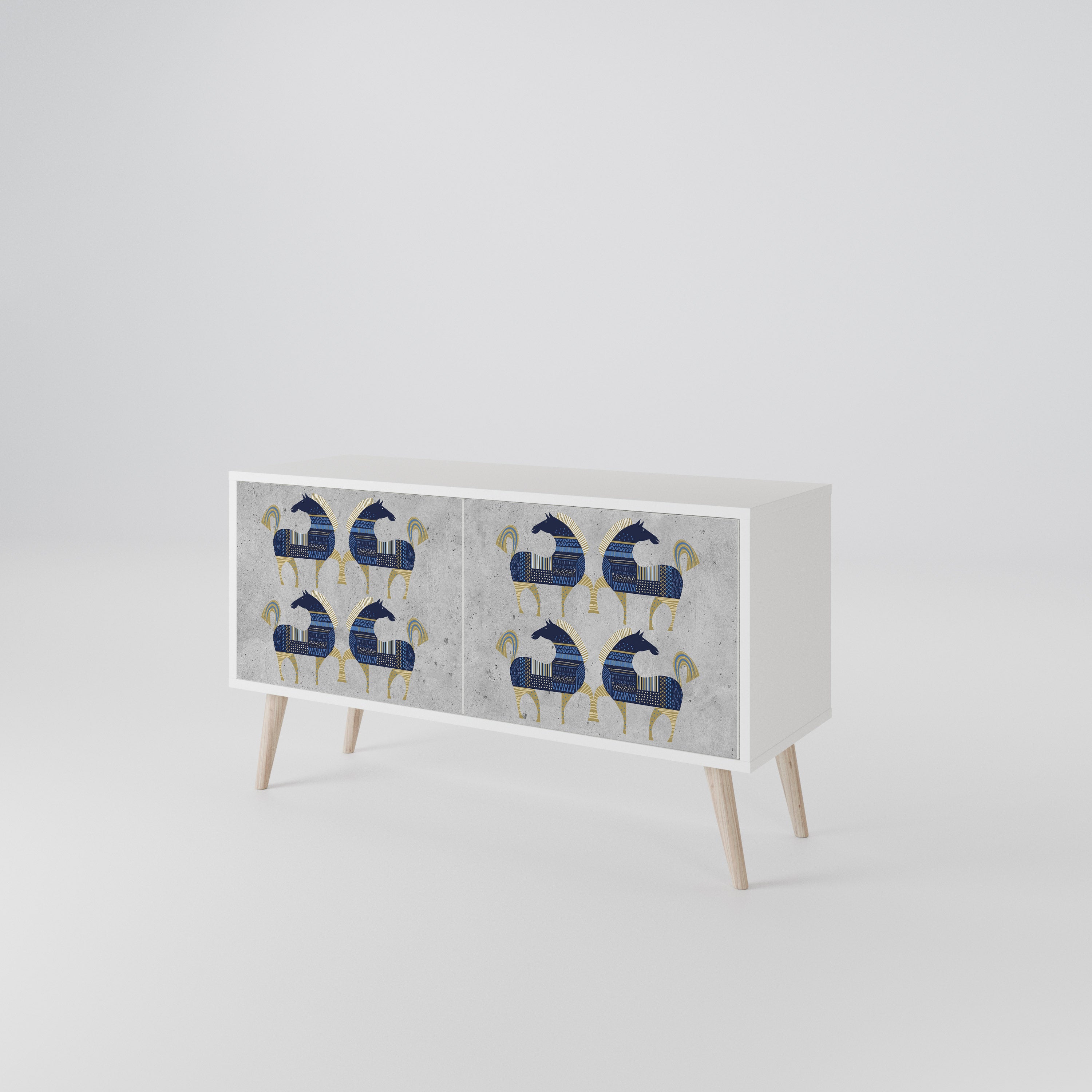 MAJESTIC STEED Compact 2-Door TV Cabinet
