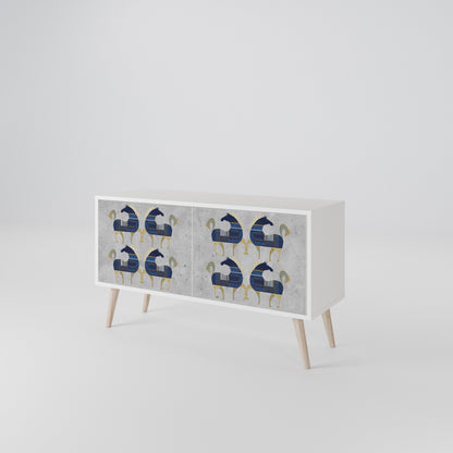 MAJESTIC STEED Compact 2-Door TV Cabinet