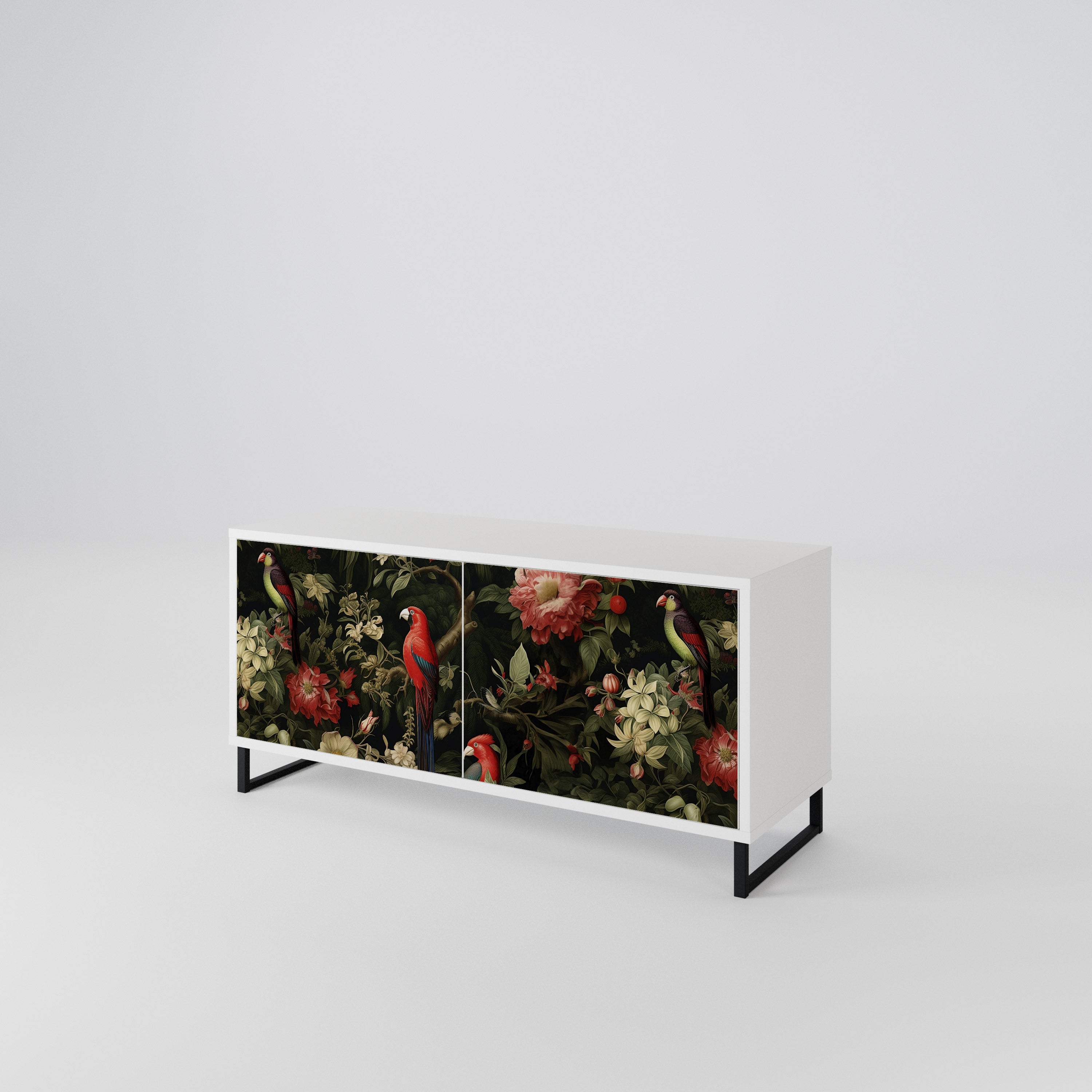 AVIAN GREENERY Compact 2-Door TV Cabinet
