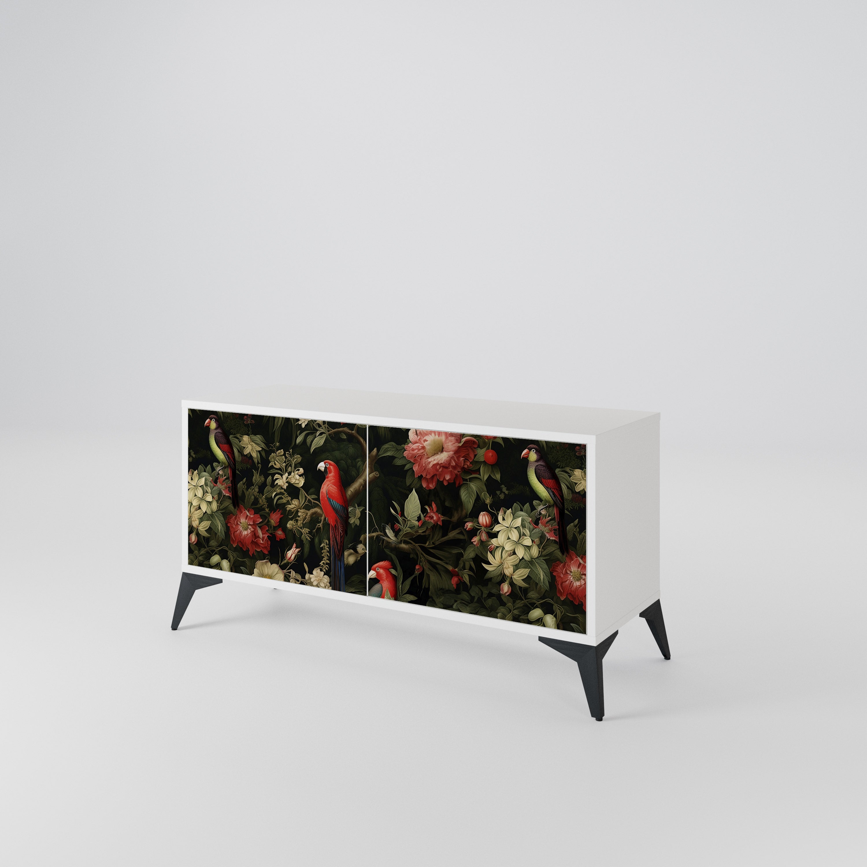 AVIAN GREENERY Compact 2-Door TV Cabinet