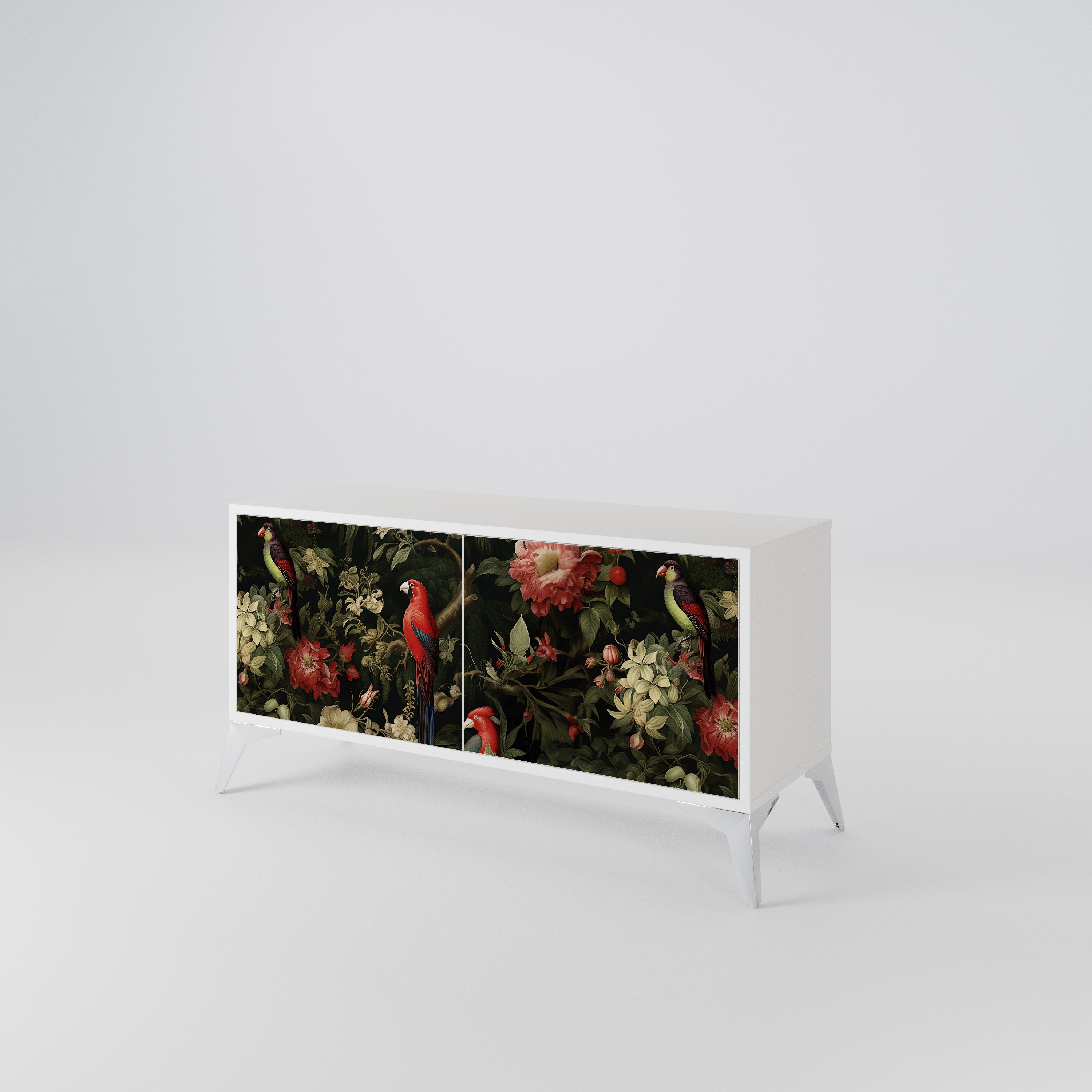 AVIAN GREENERY Compact 2-Door TV Cabinet