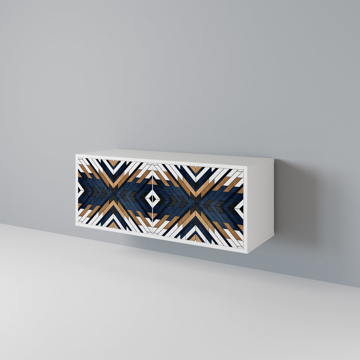 ARTFUL GEOMETRY Compact 2-Door TV Cabinet