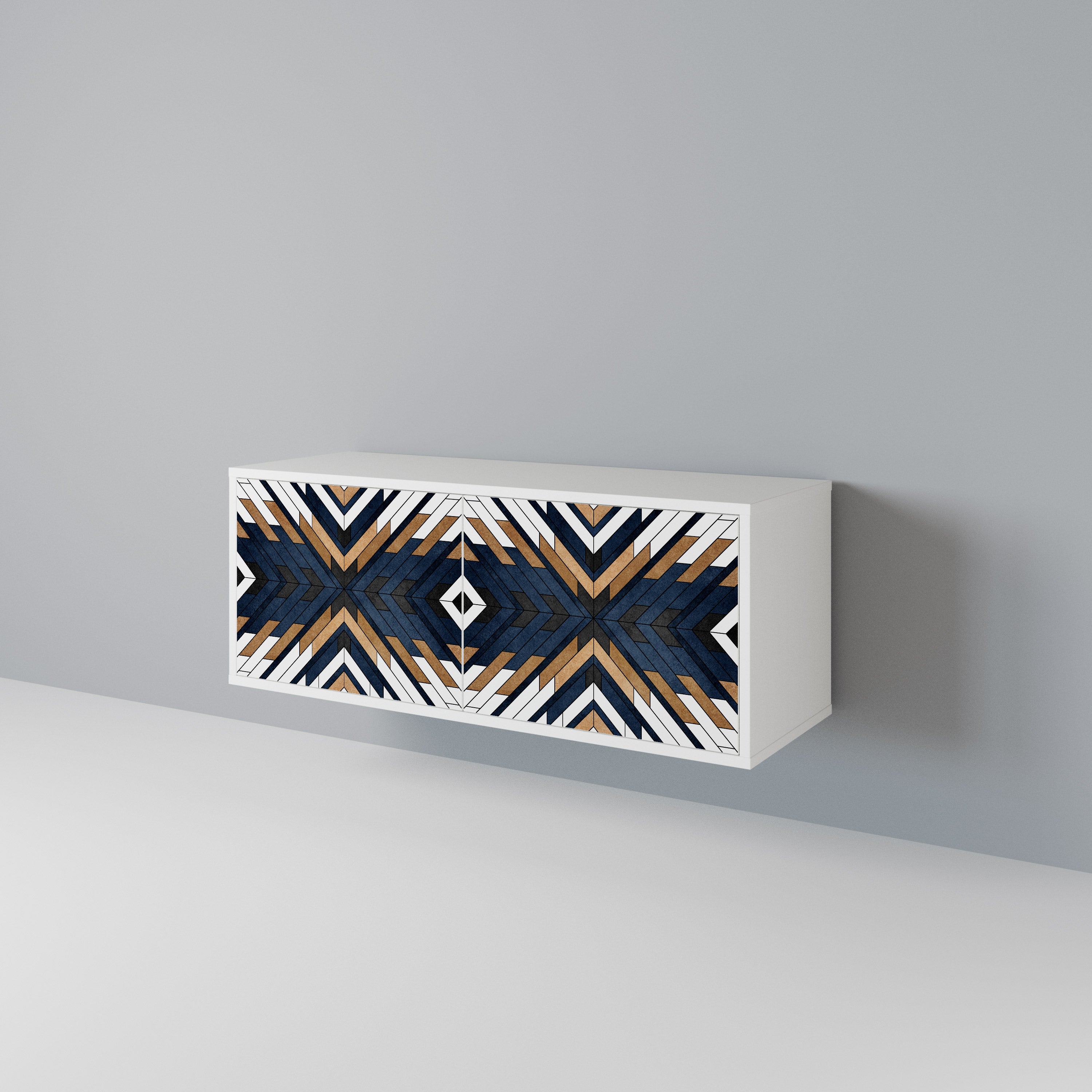 ARTFUL GEOMETRY Compact 2-Door TV Cabinet