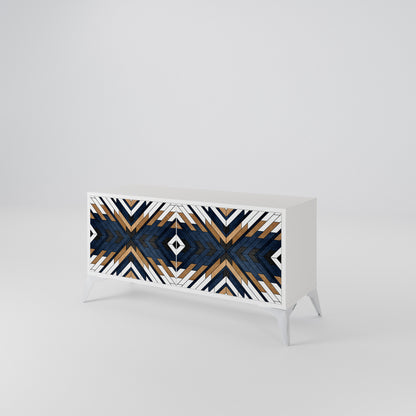 ARTFUL GEOMETRY Compact 2-Door TV Cabinet