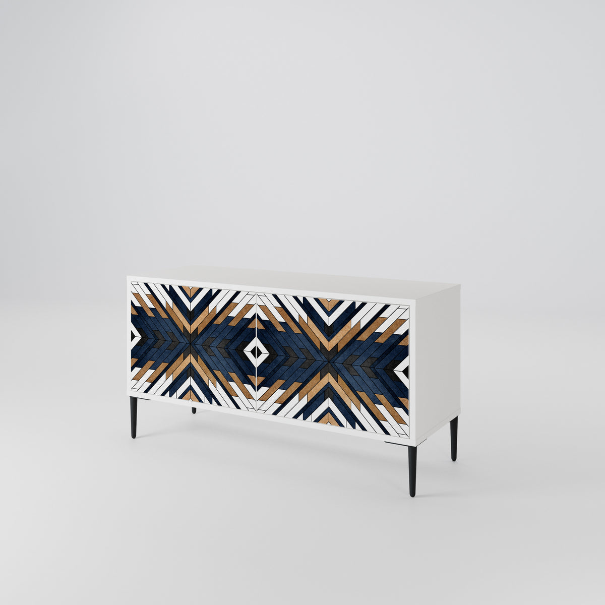 ARTFUL GEOMETRY Compact 2-Door TV Cabinet