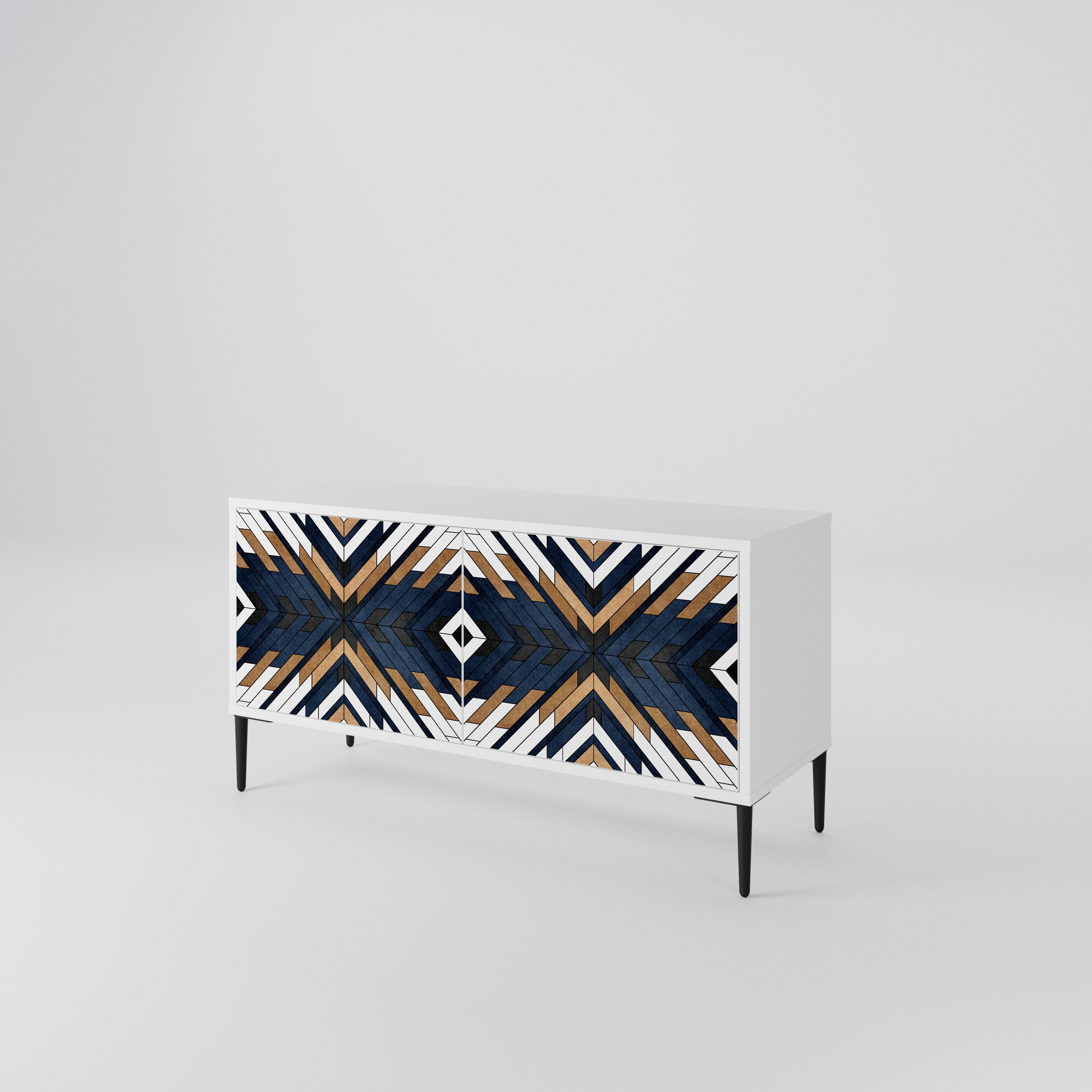 ARTFUL GEOMETRY Compact 2-Door TV Cabinet