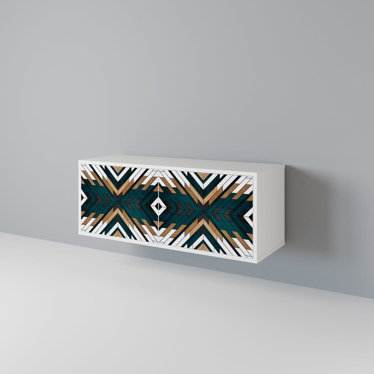 ARTISTIC GEOMETRY Compact 2-Door TV Cabinet