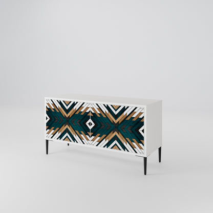 ARTISTIC GEOMETRY Compact 2-Door TV Cabinet
