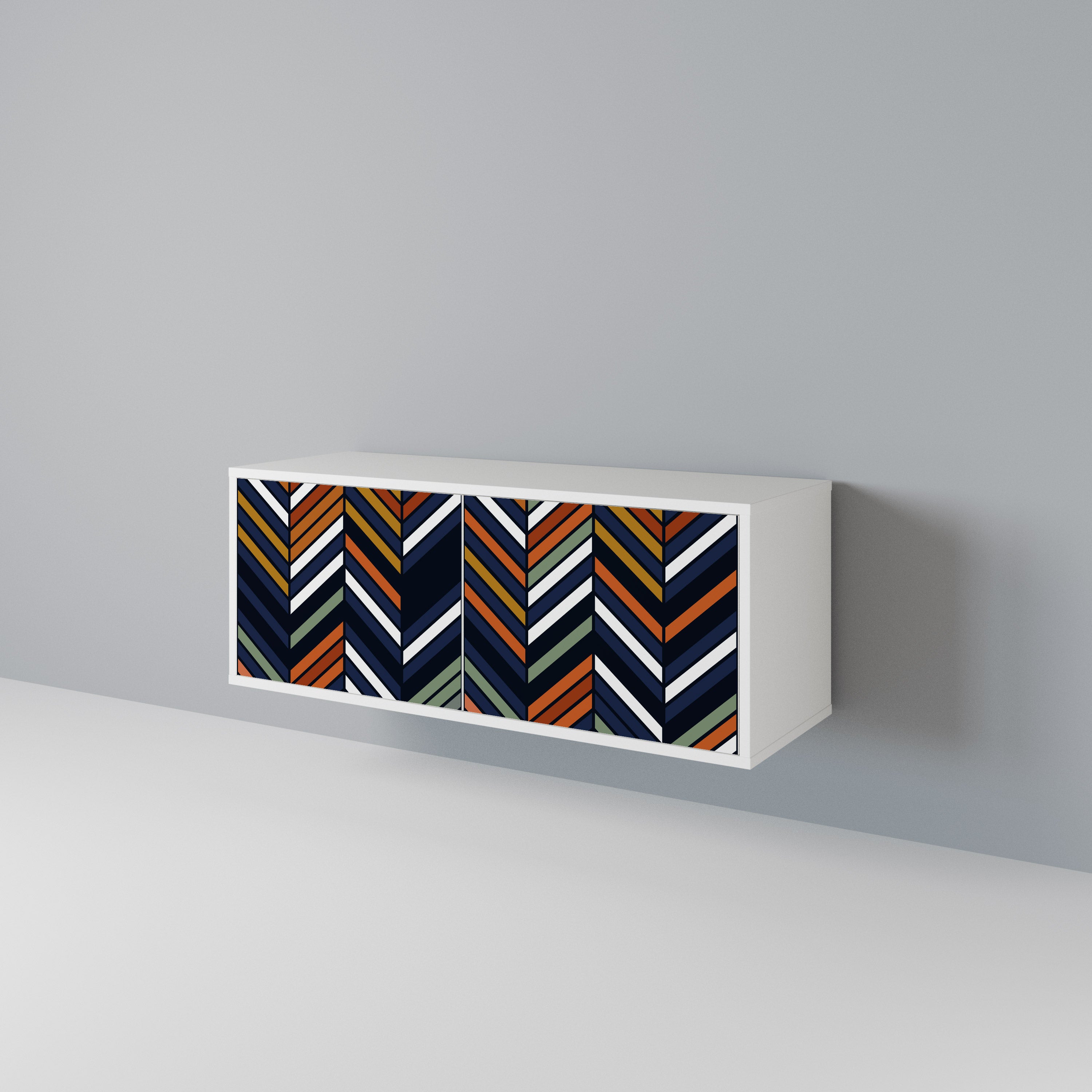 VIBRANT PATCHWORK Compact 2-Door TV Cabinet