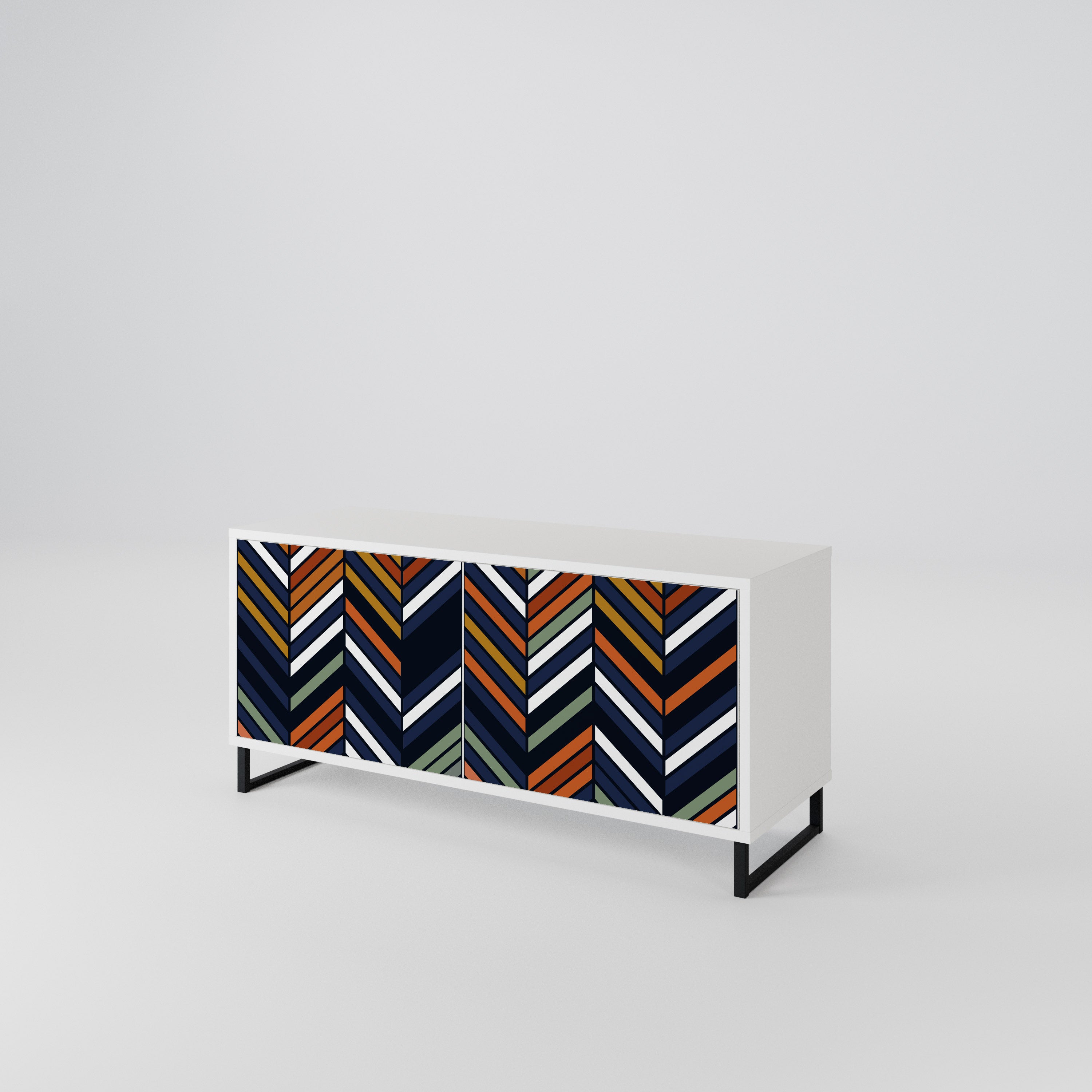 VIBRANT PATCHWORK Compact 2-Door TV Cabinet