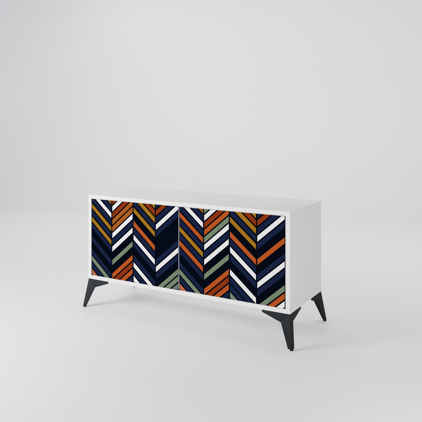 VIBRANT PATCHWORK Compact 2-Door TV Cabinet