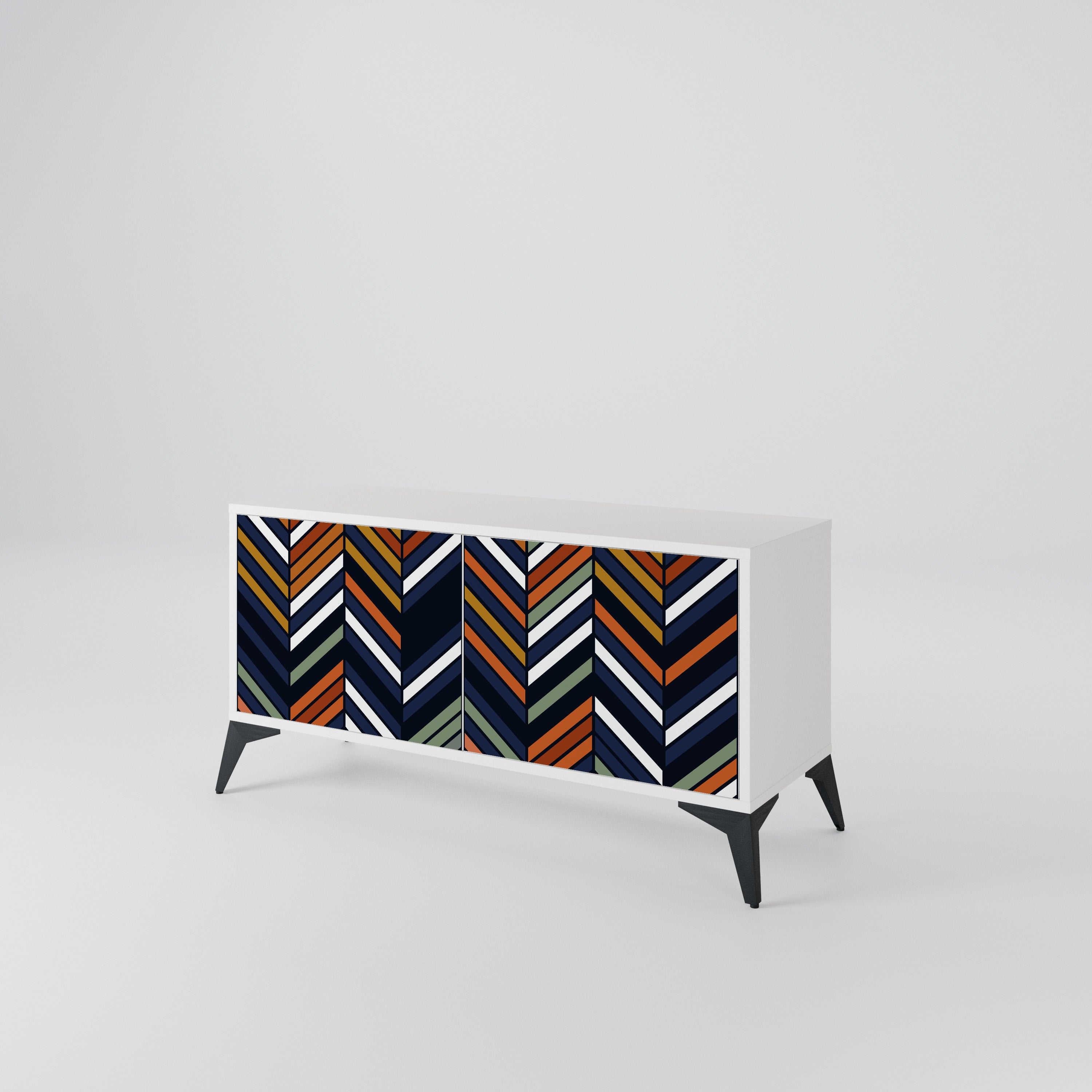 VIBRANT PATCHWORK Compact 2-Door TV Cabinet