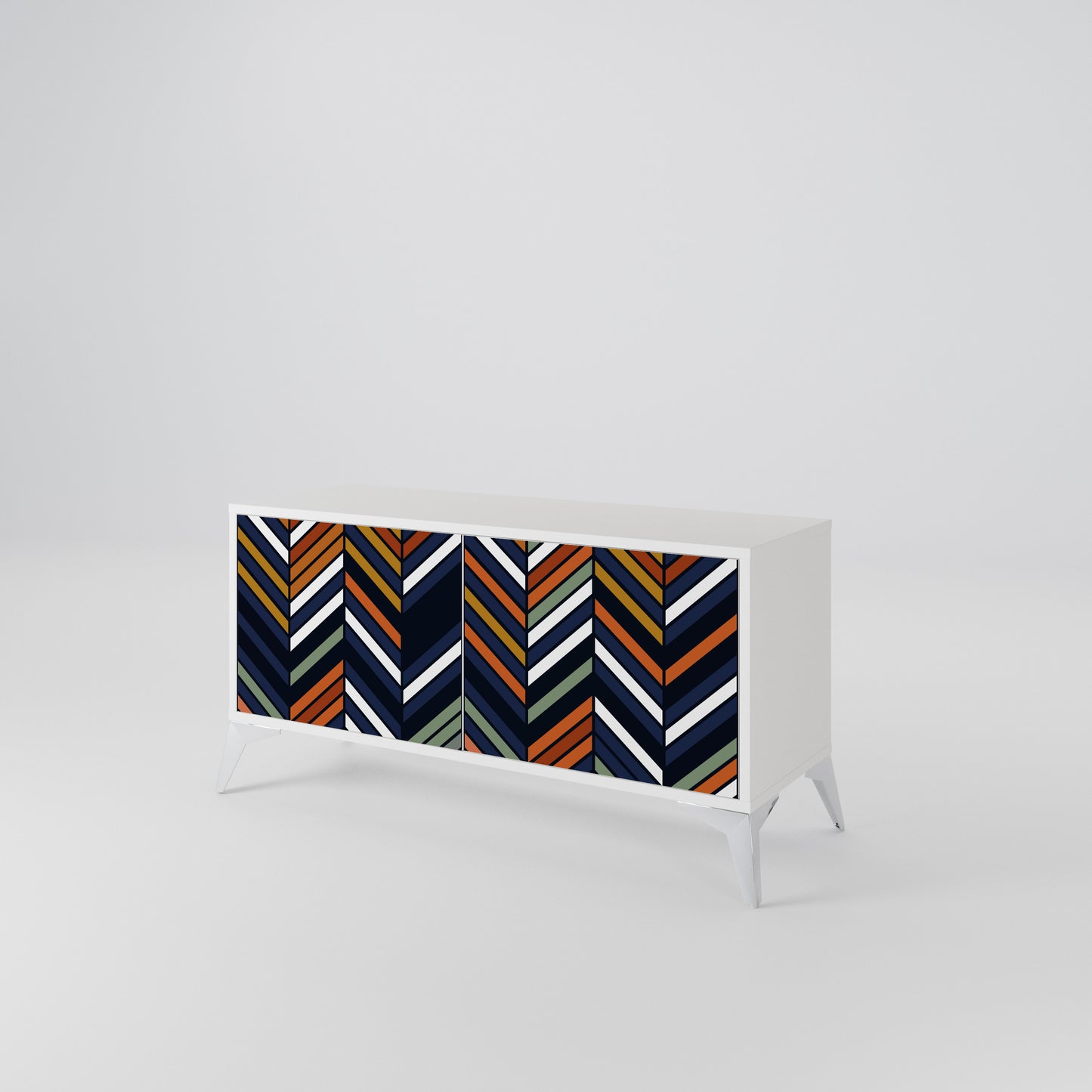 VIBRANT PATCHWORK Compact 2-Door TV Cabinet