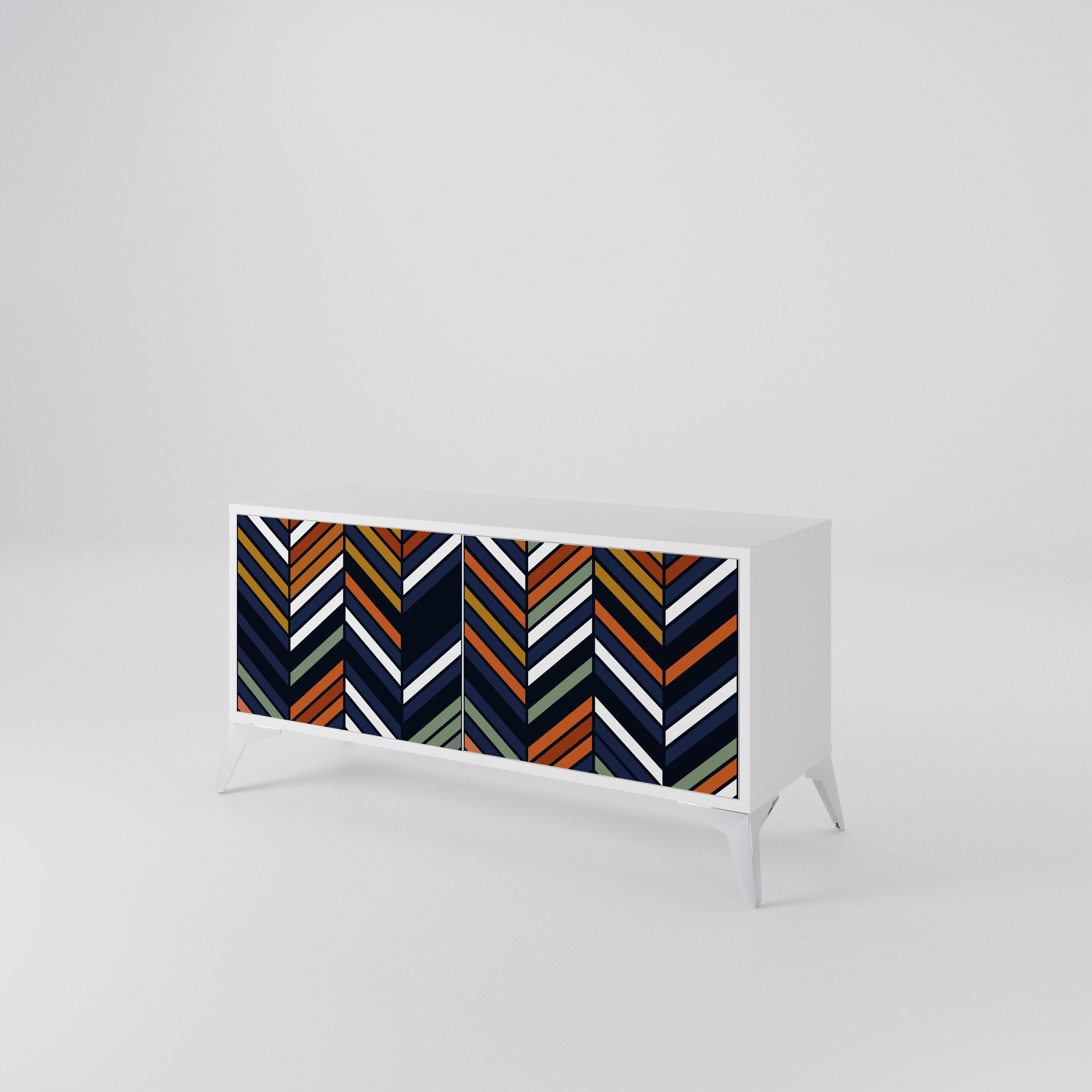 VIBRANT PATCHWORK Compact 2-Door TV Cabinet