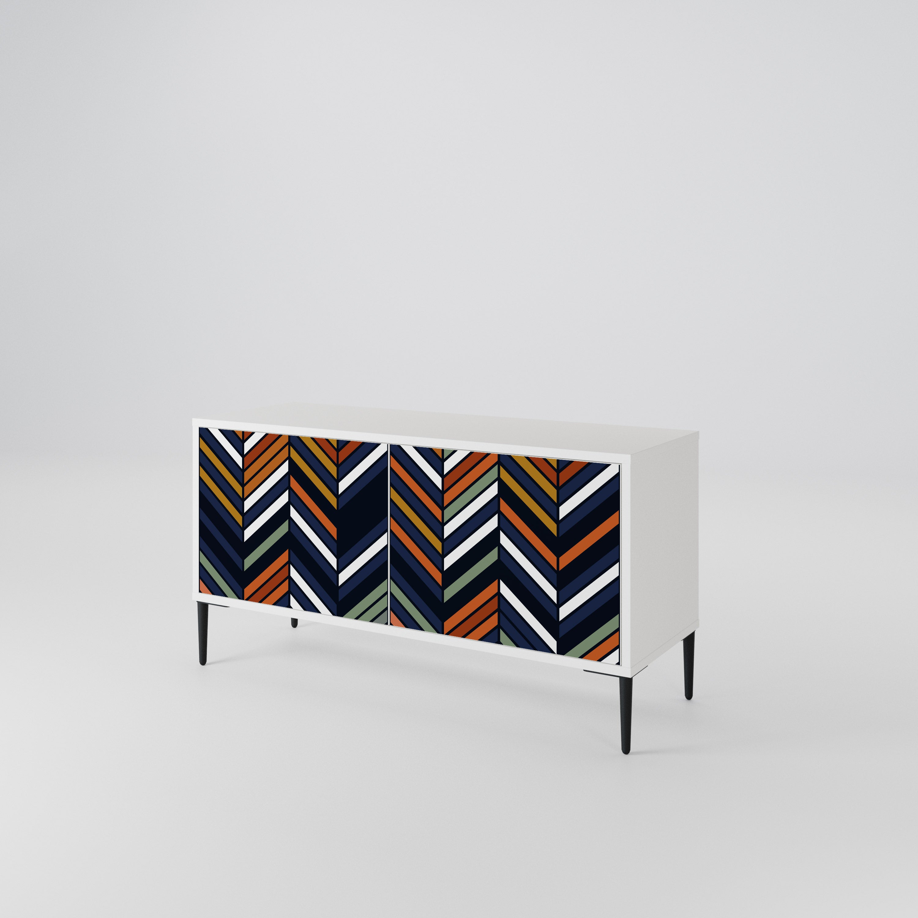 VIBRANT PATCHWORK Compact 2-Door TV Cabinet
