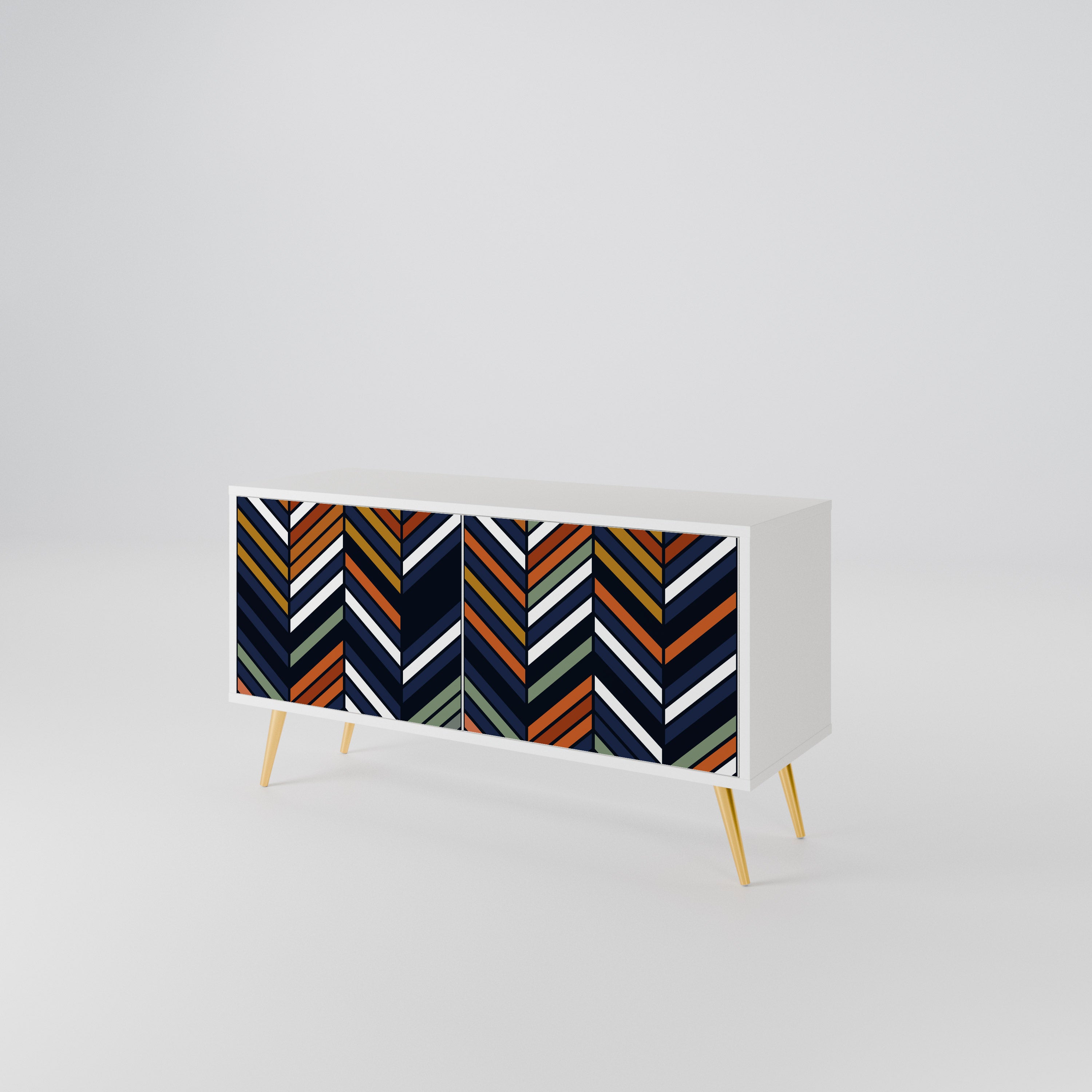 VIBRANT PATCHWORK Compact 2-Door TV Cabinet