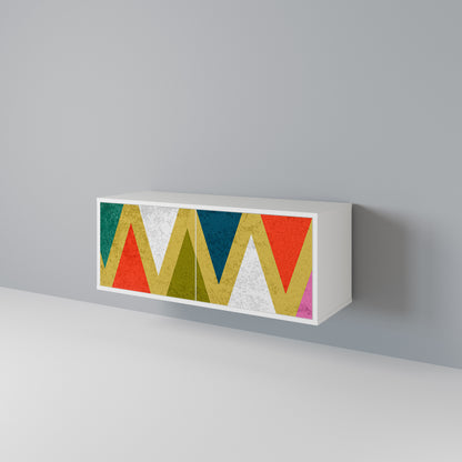 COLORFUL TRIANGLES Compact 2-Door TV Cabinet