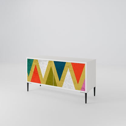COLORFUL TRIANGLES Compact 2-Door TV Cabinet