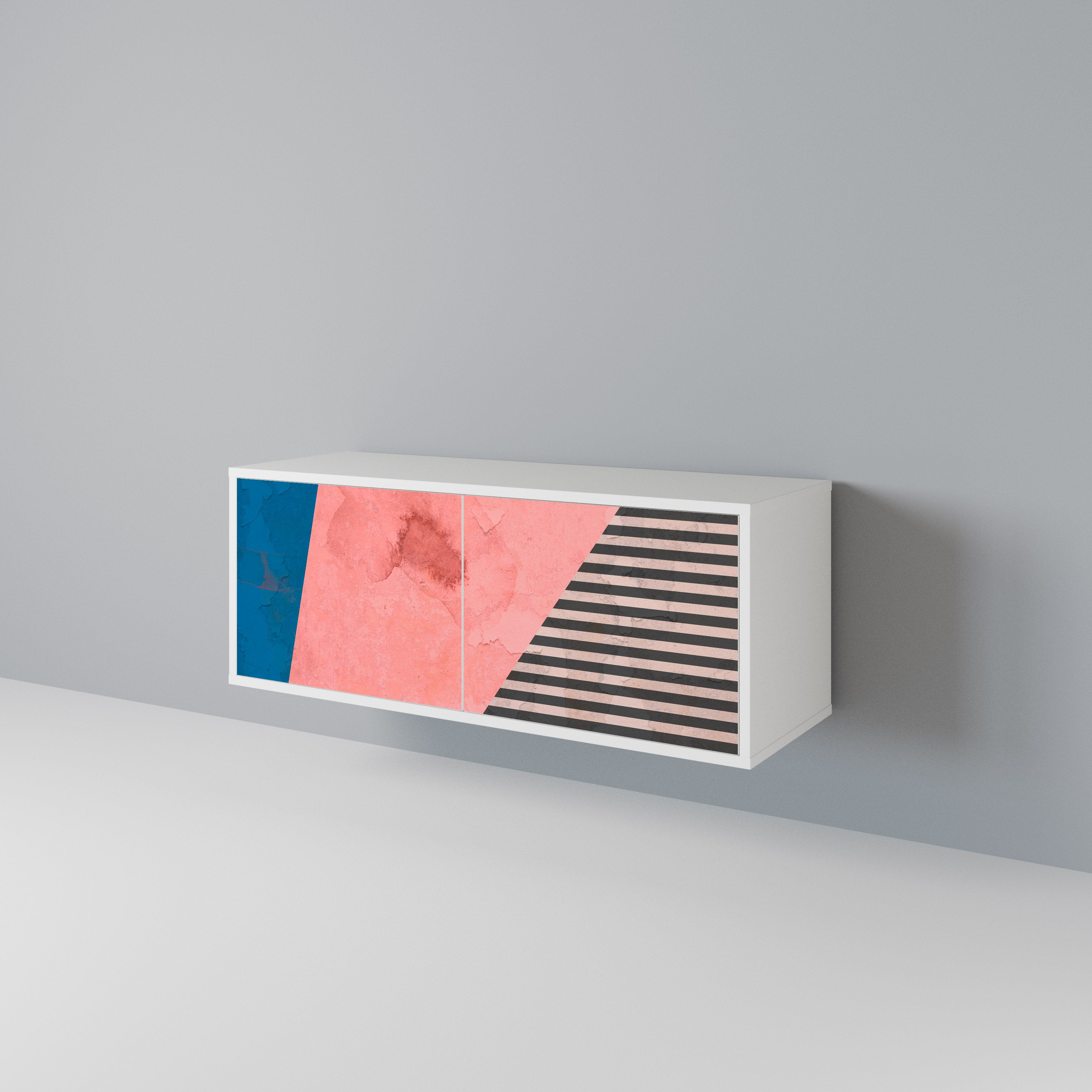 GLAMOROUS STRIPE Compact 2-Door TV Cabinet