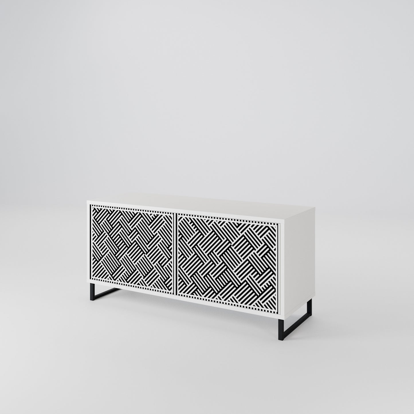 TEMPORARY SEQUENCE Compact 2-Door TV Cabinet