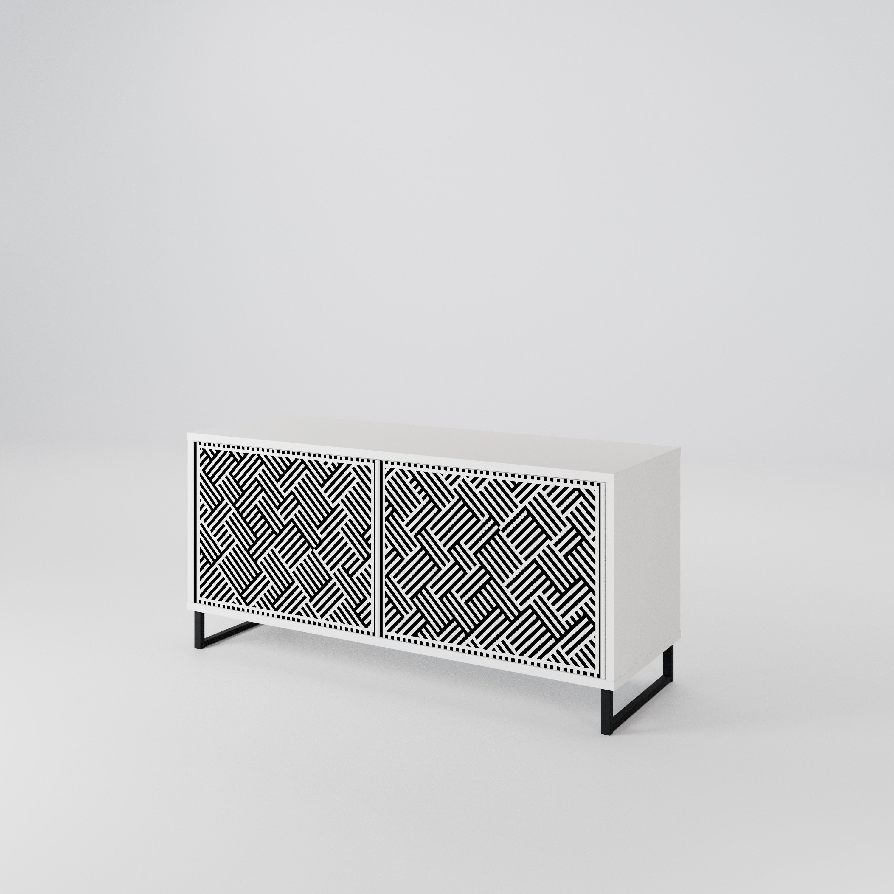 TEMPORARY SEQUENCE Compact 2-Door TV Cabinet