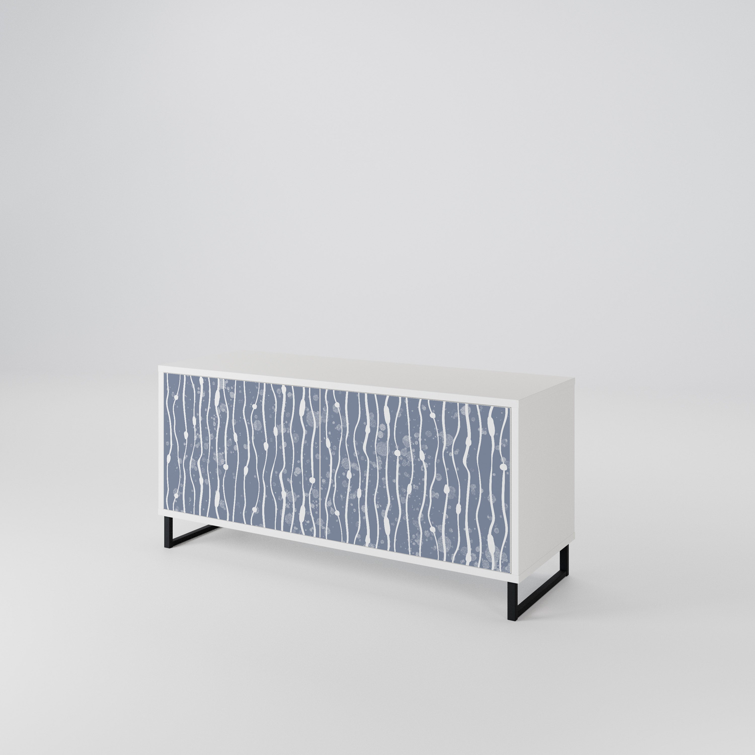 GRAPHITE RAIN Compact 2-Door TV Cabinet