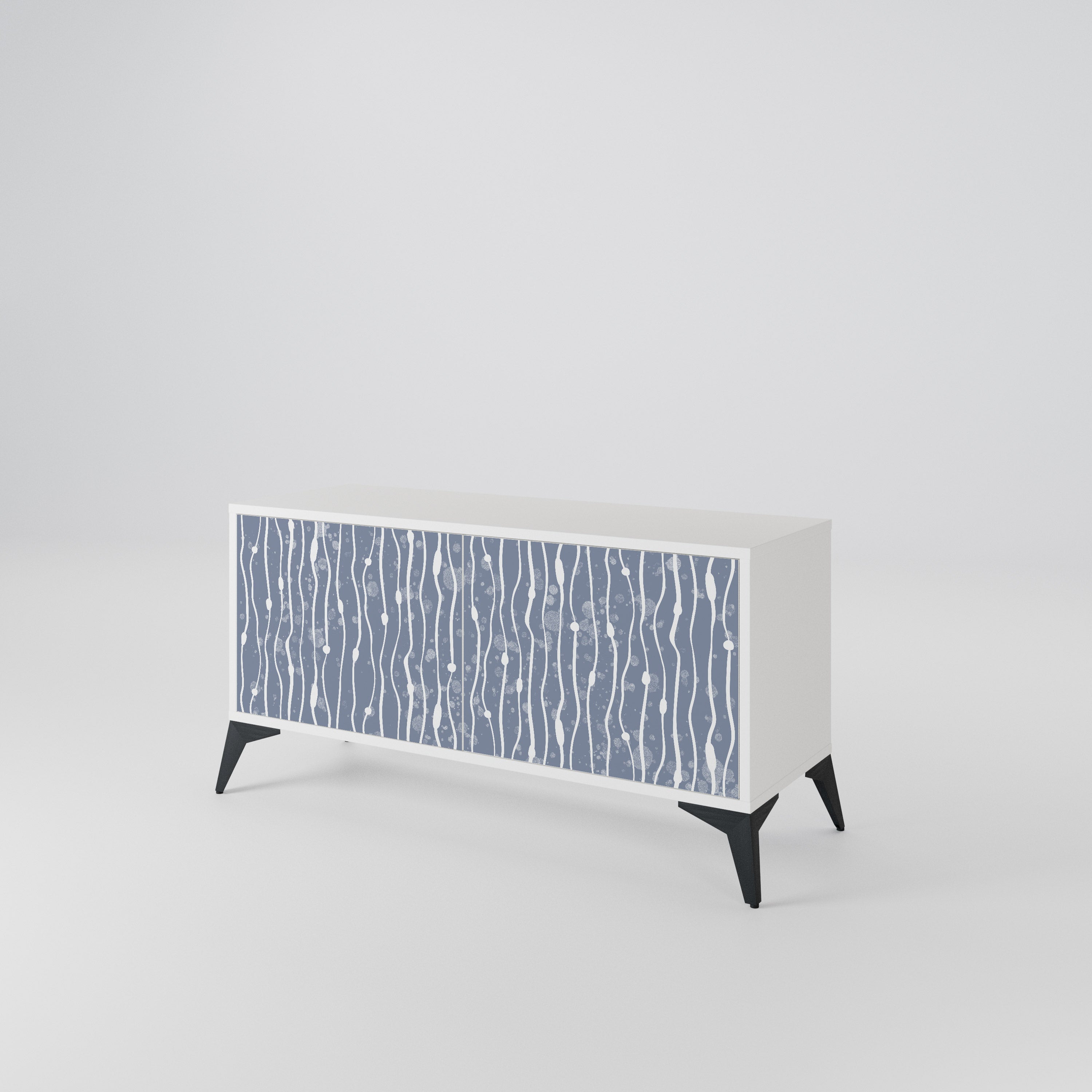 GRAPHITE RAIN Compact 2-Door TV Cabinet