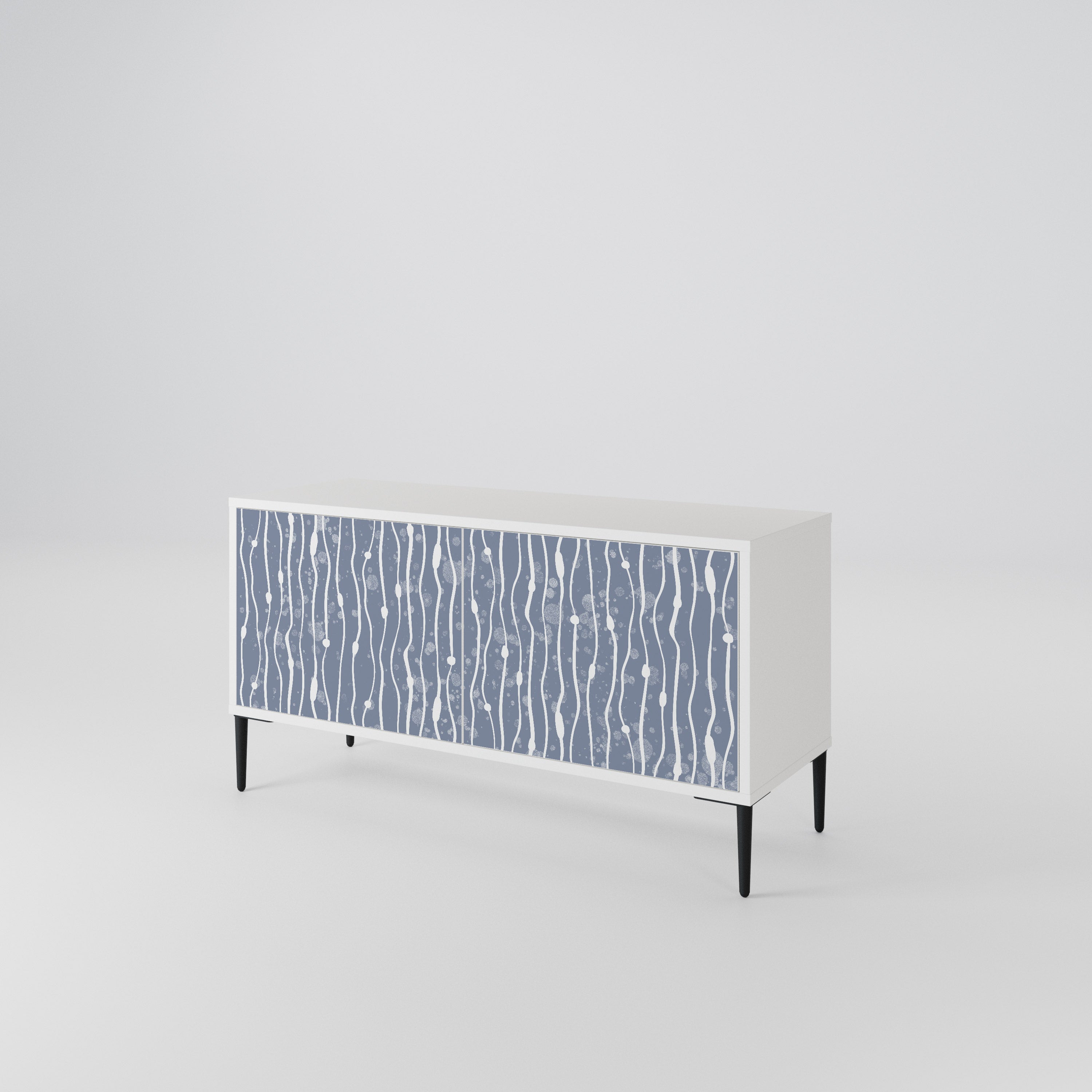 GRAPHITE RAIN Compact 2-Door TV Cabinet