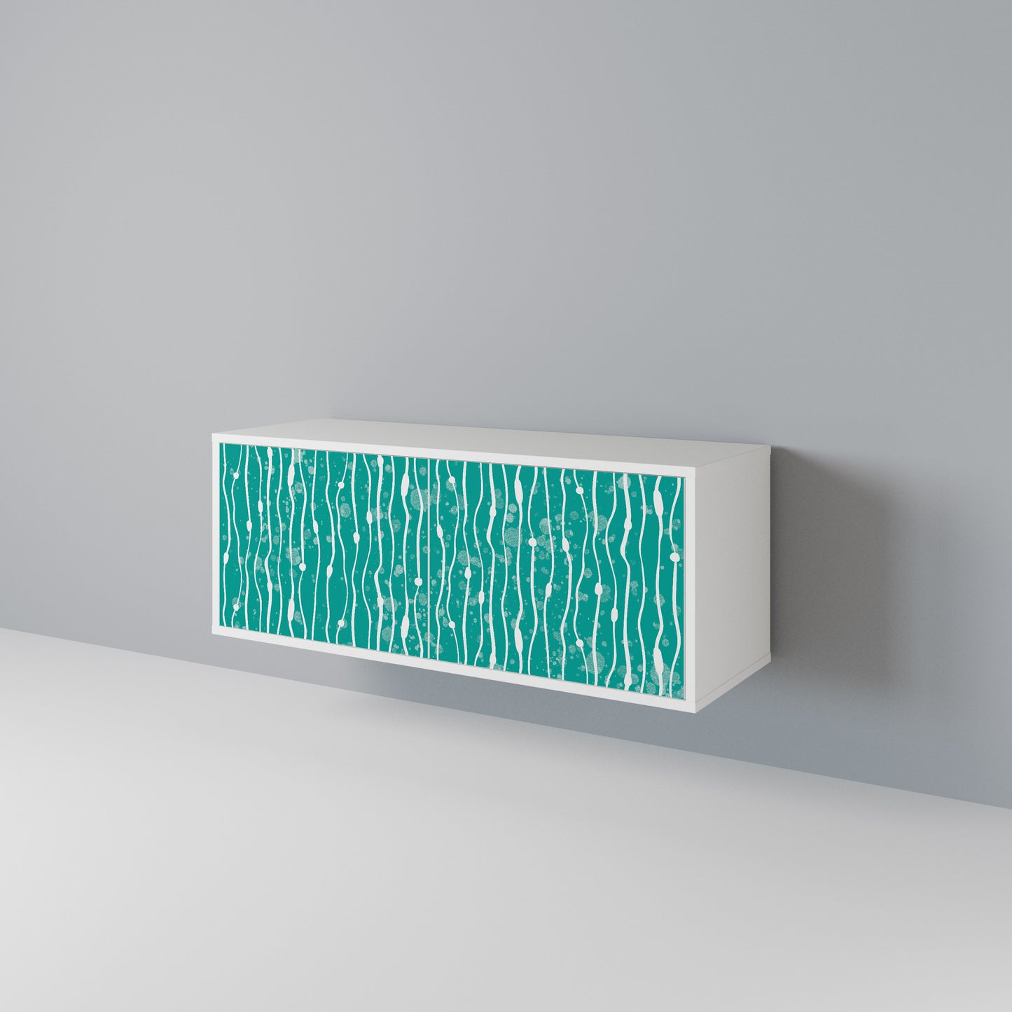 TURQUOISE RAIN Compact 2-Door TV Cabinet