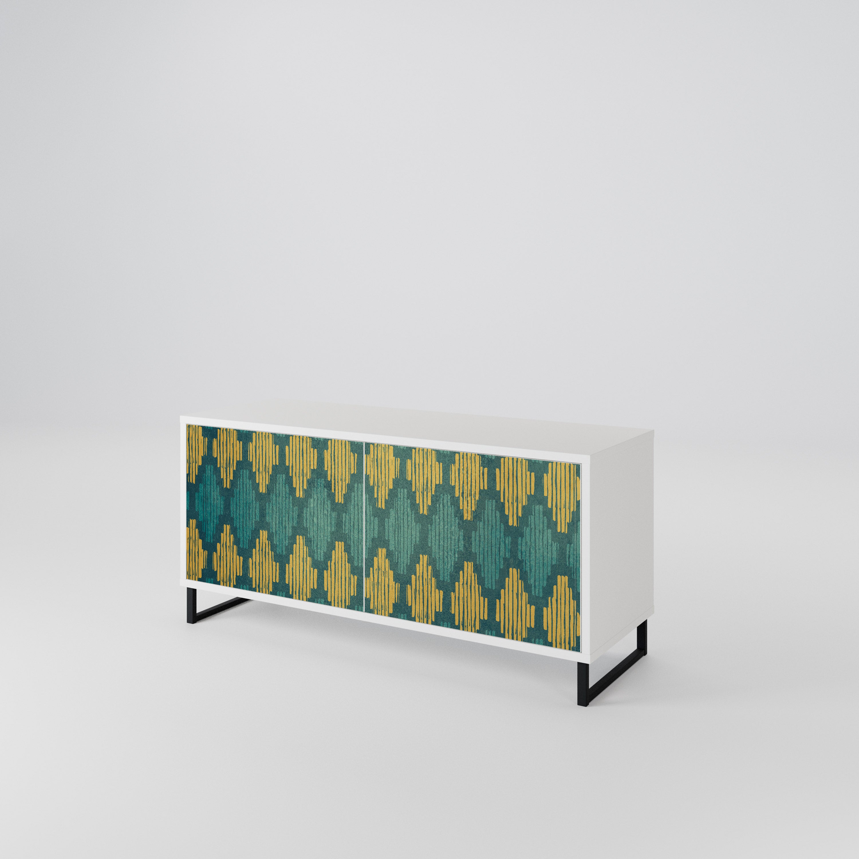 POLYGONS Compact 2-Door TV Cabinet