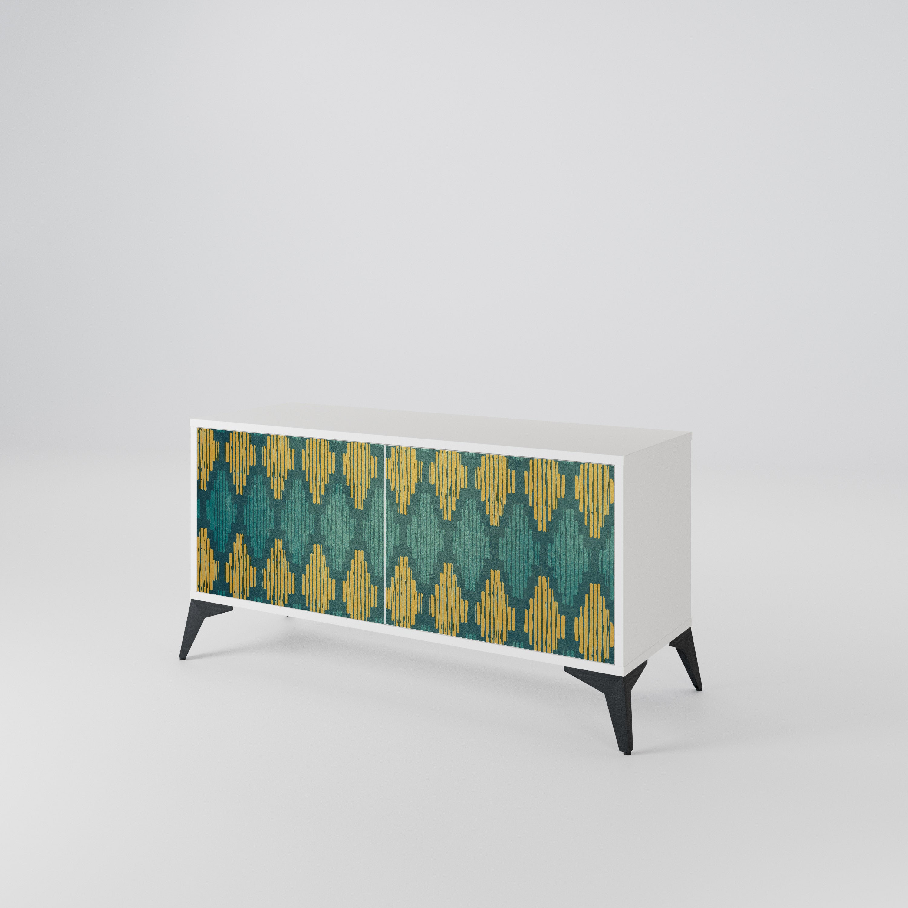 POLYGONS Compact 2-Door TV Cabinet