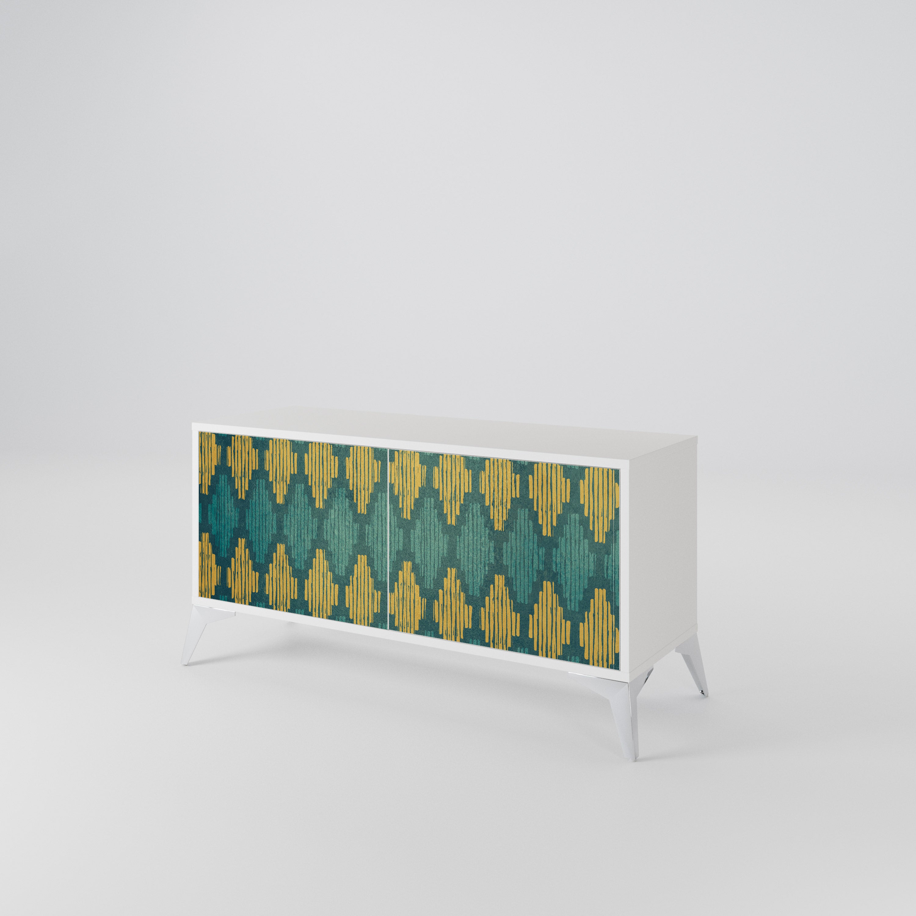 POLYGONS Compact 2-Door TV Cabinet