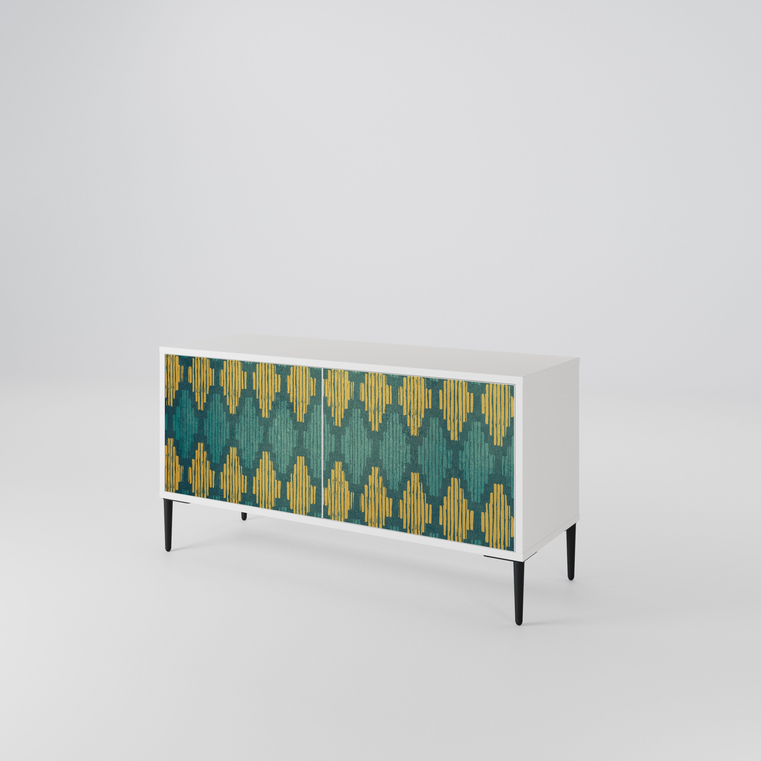 POLYGONS Compact 2-Door TV Cabinet