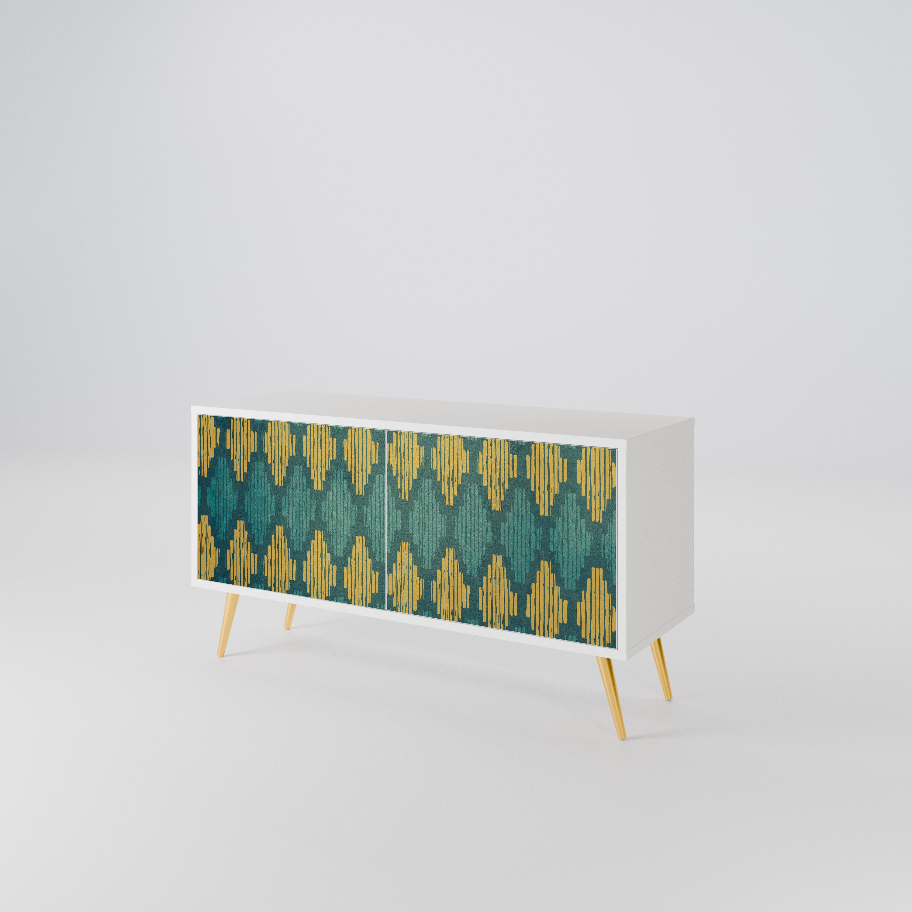 POLYGONS Compact 2-Door TV Cabinet