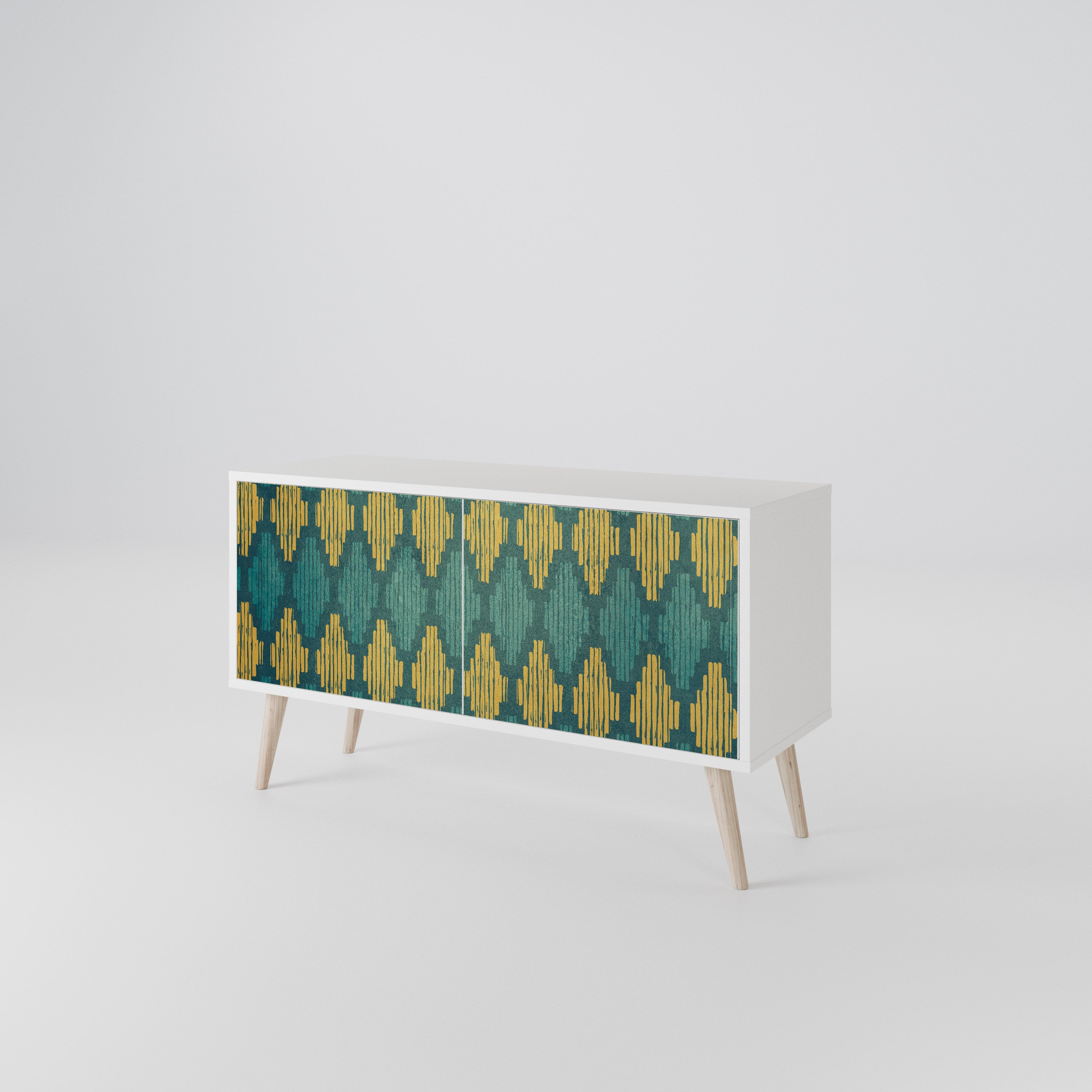 POLYGONS Compact 2-Door TV Cabinet
