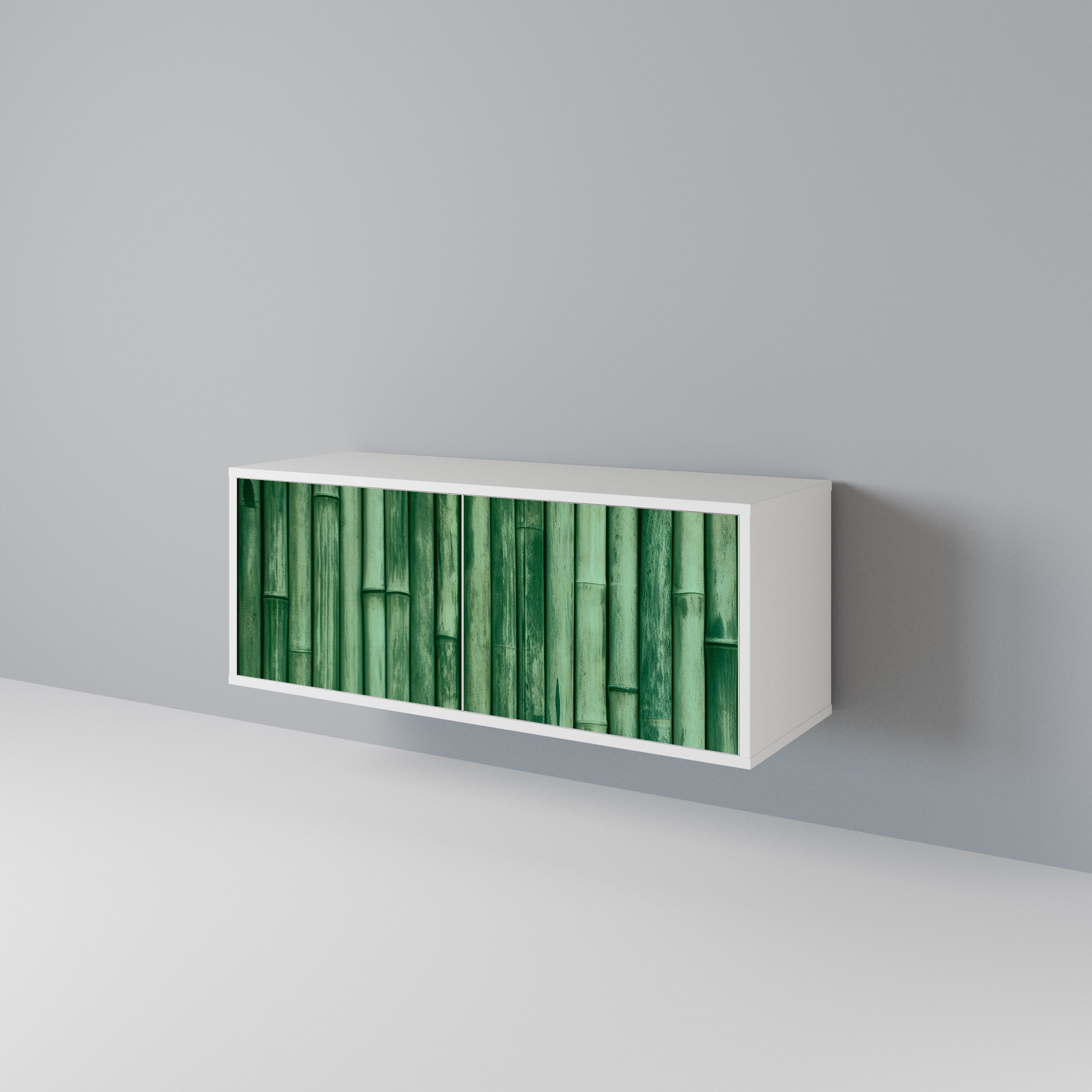 NATURAL GREEN Compact 2-Door TV Cabinet