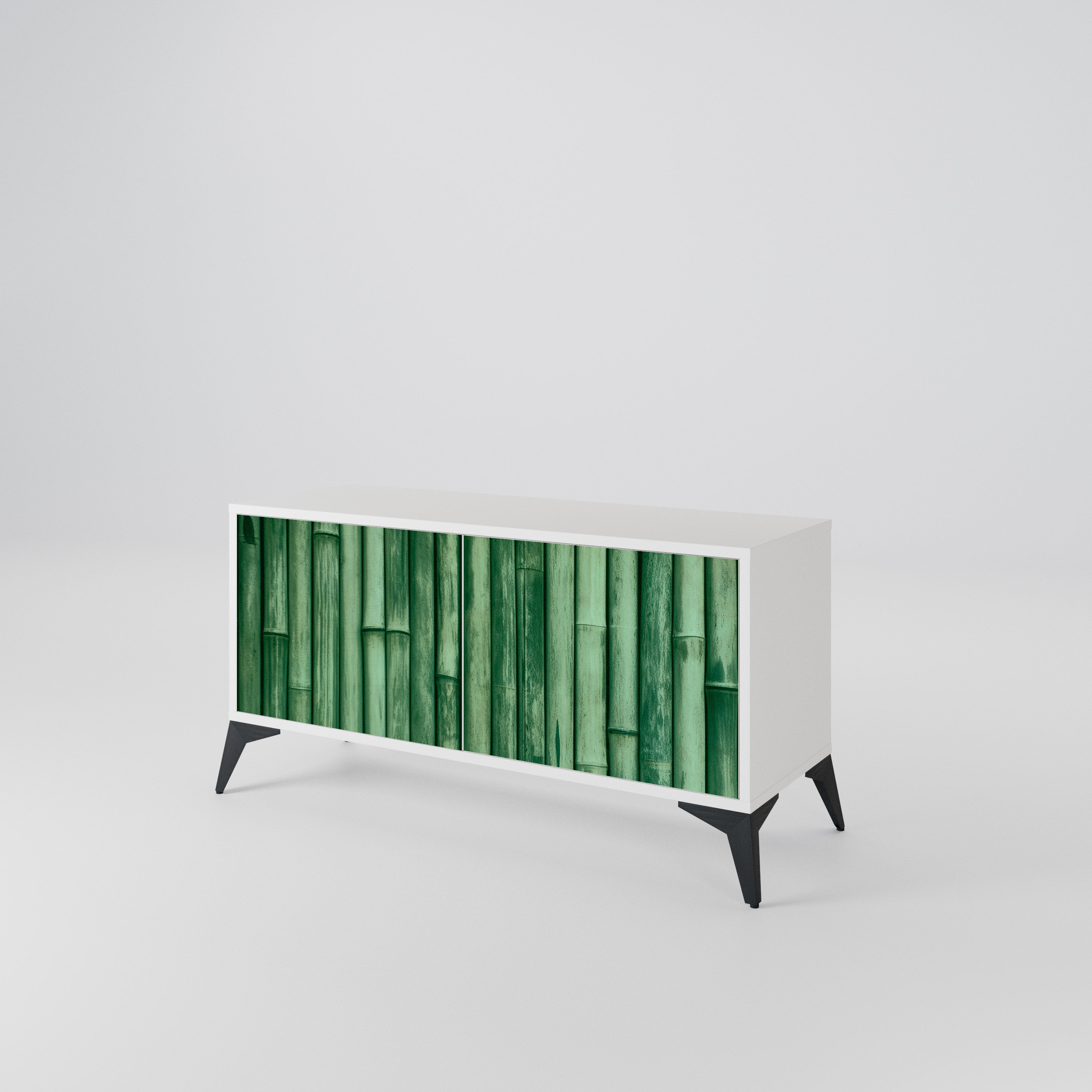 NATURAL GREEN Compact 2-Door TV Cabinet