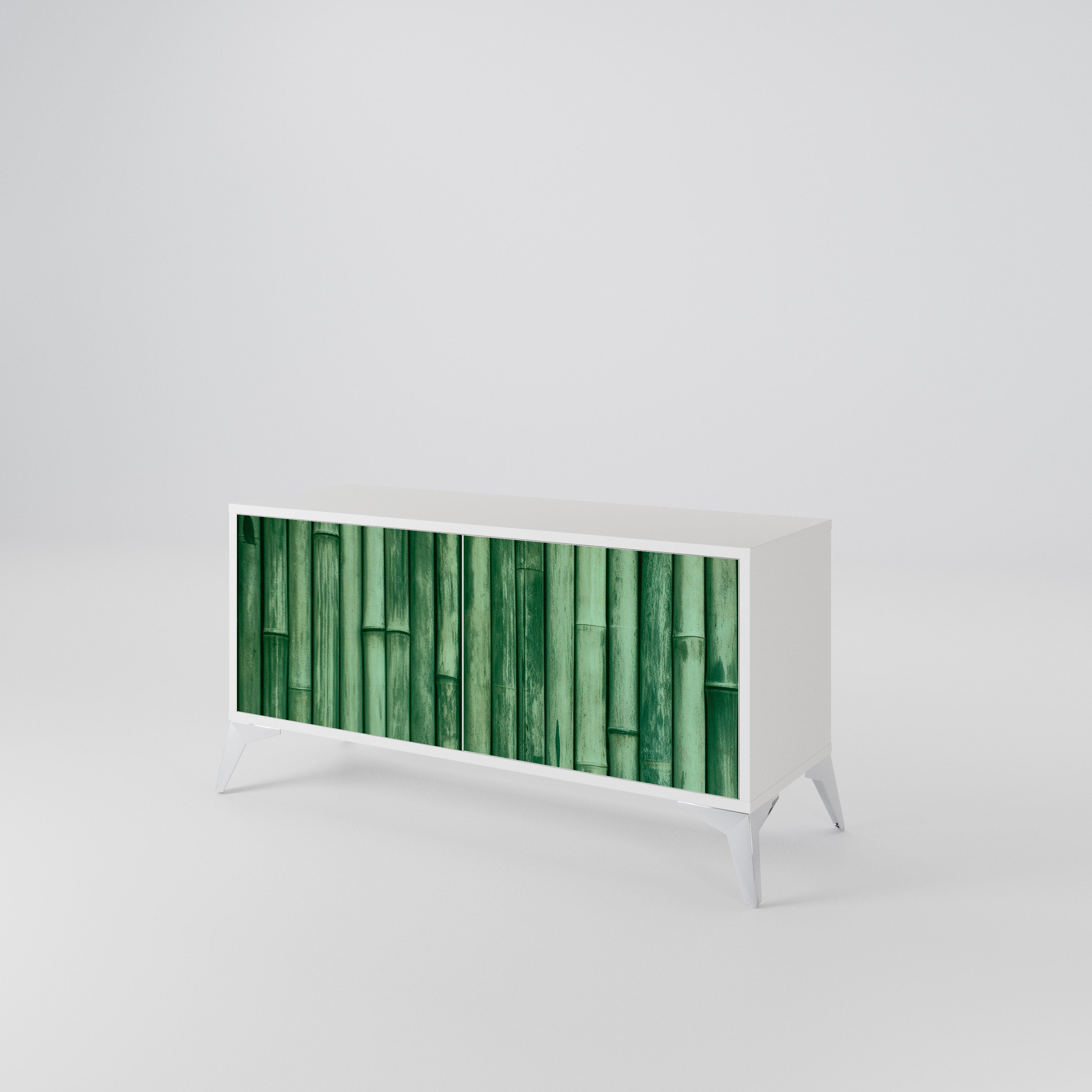 NATURAL GREEN Compact 2-Door TV Cabinet