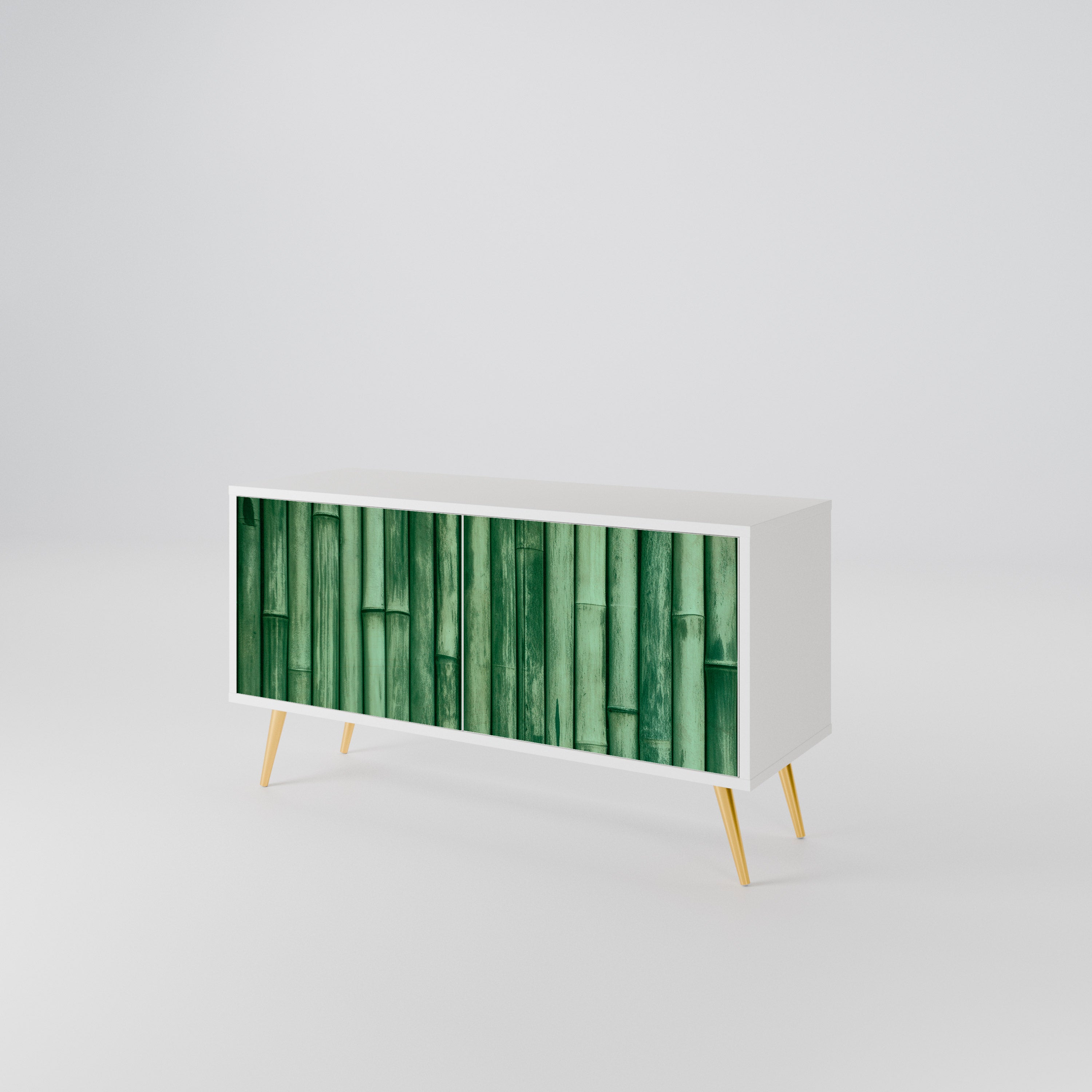 NATURAL GREEN Compact 2-Door TV Cabinet